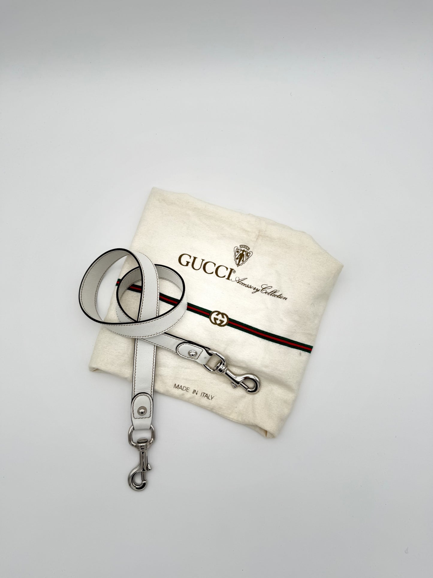 Gucci Indy Large White Leather Bag