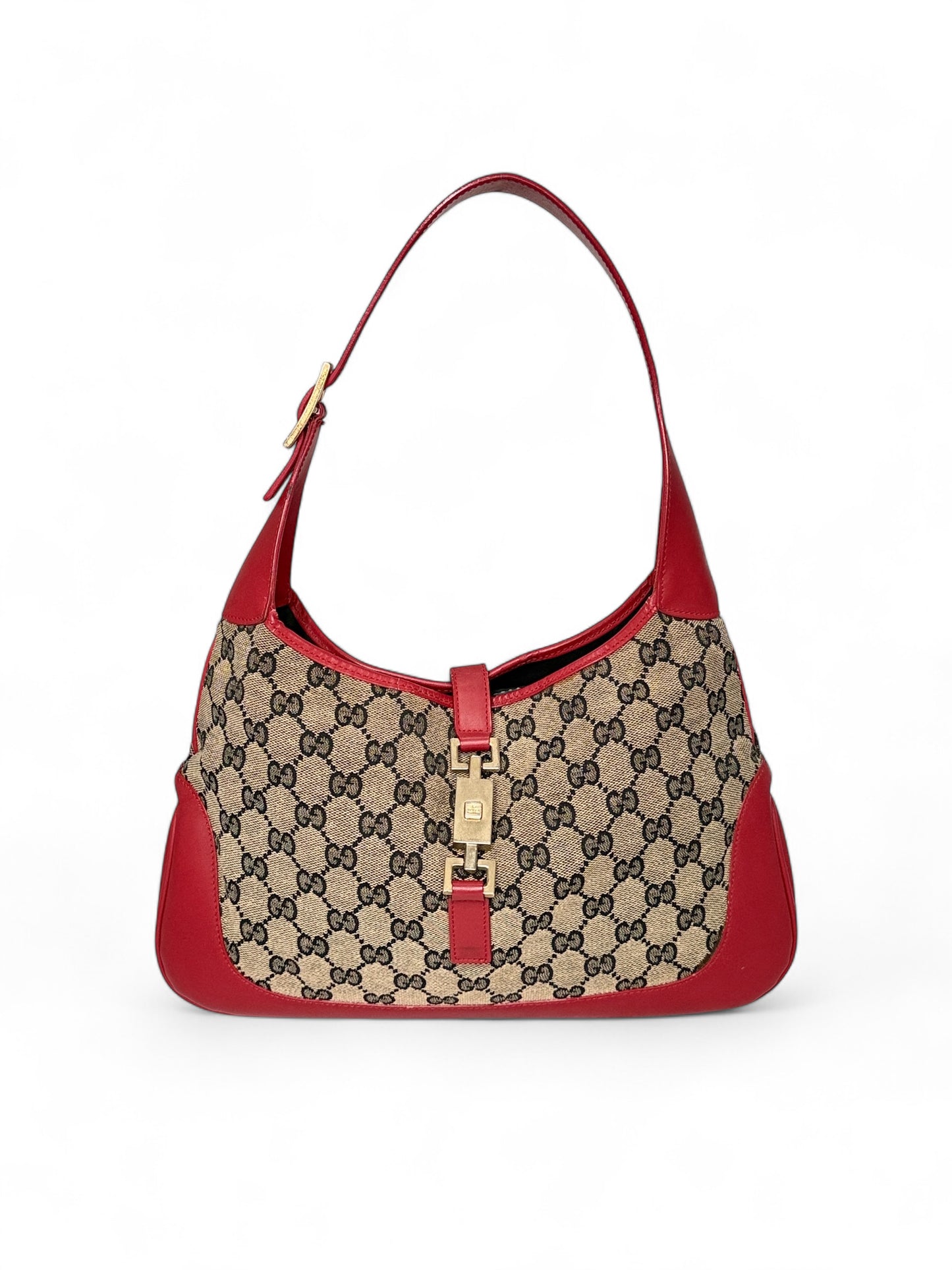 Gucci Jackie Red Leather Shoulder Bag