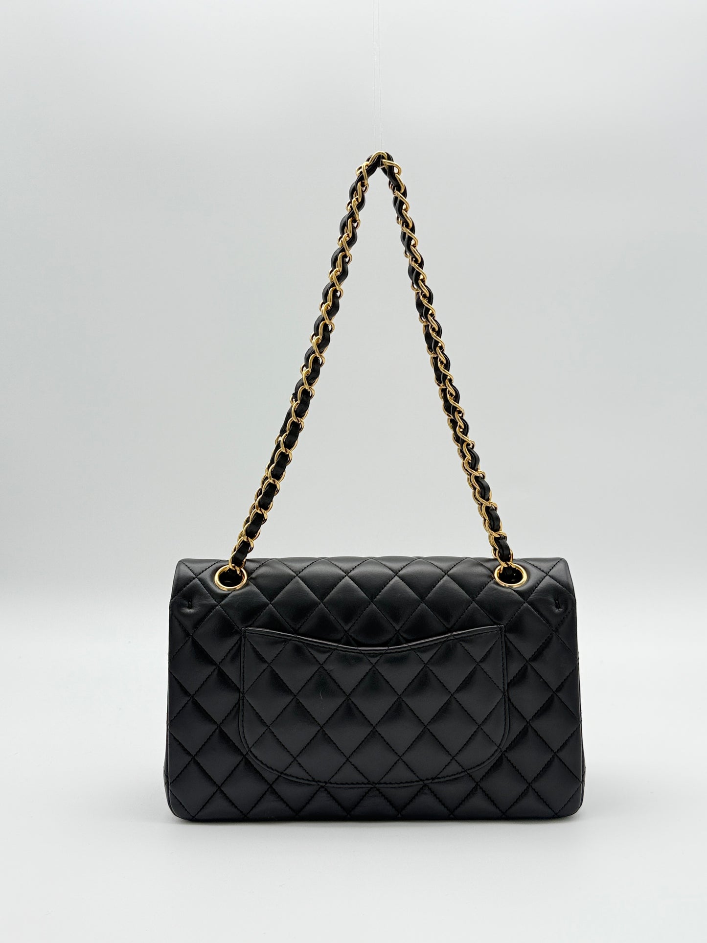 Chanel Classic Double Flap Bag in Black Lambskin