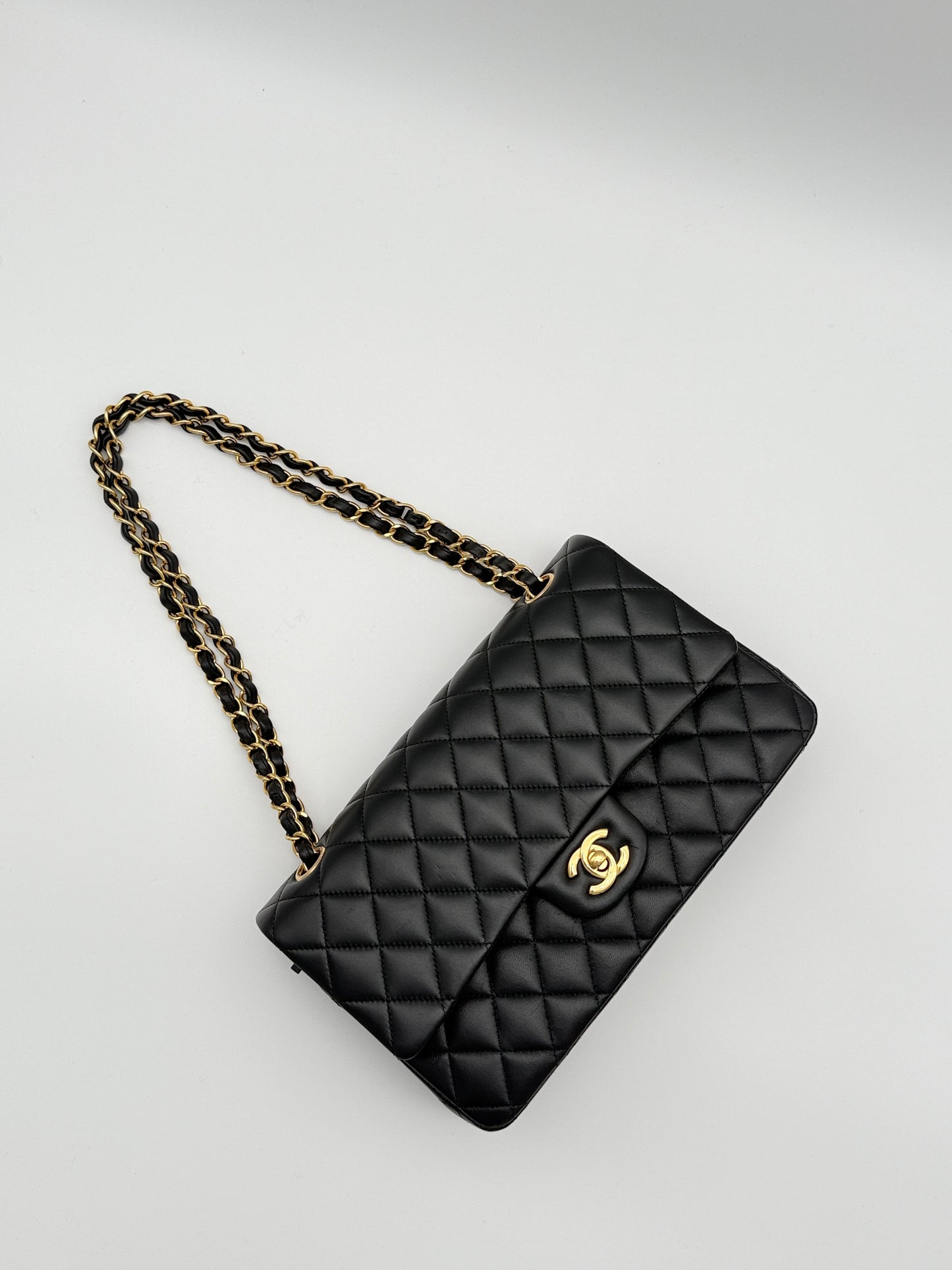 Chanel Classic Double Flap Bag in Black Lambskin