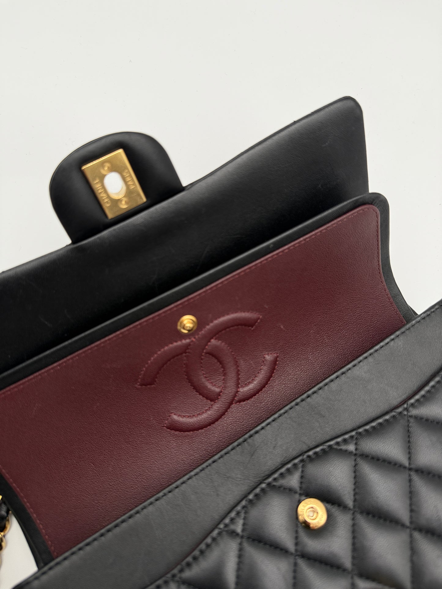 Chanel Classic Double Flap Bag in Black Lambskin