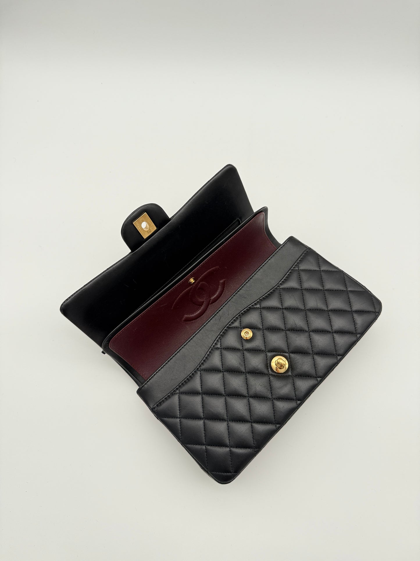 Chanel Classic Double Flap Bag in Black Lambskin