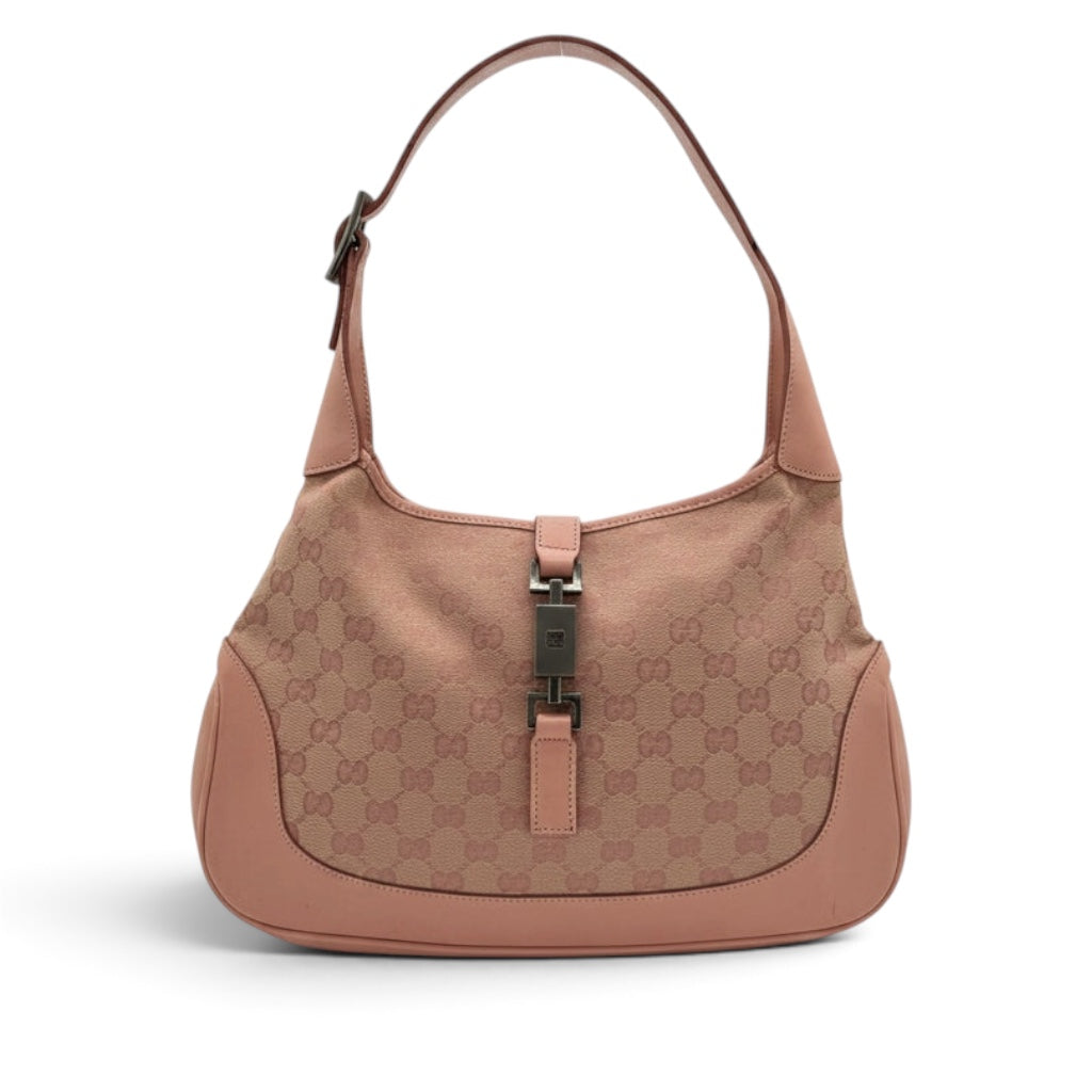 Gucci Jackie Pink GG Canvas Shoulder Bag