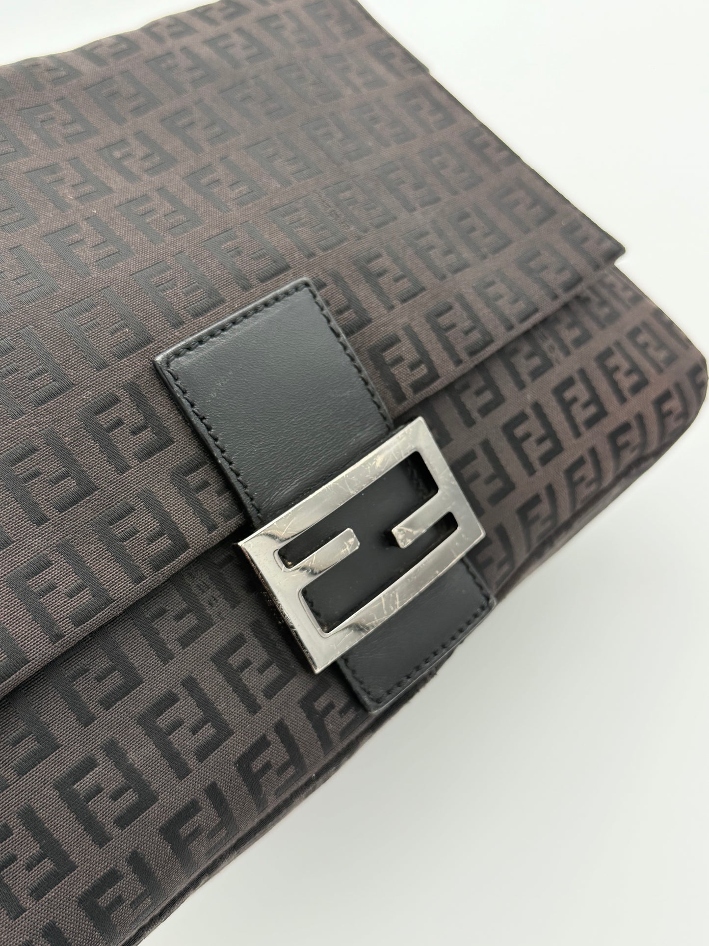 Fendi Mama Baguette Zucca Shoulder Bag