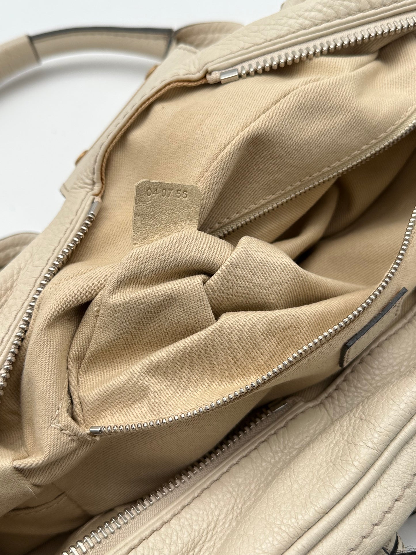 Chloé Paddington Leather Off-white handbag