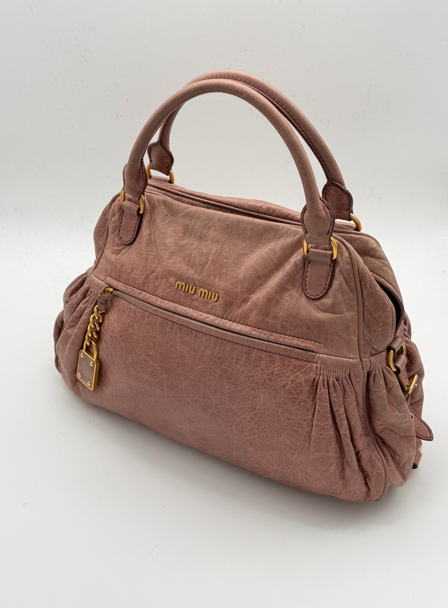 Miu Miu Leather Top Handle Bag