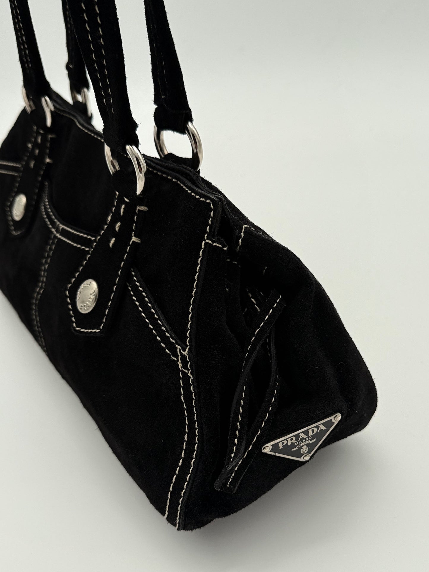 Prada Suede Shoulder Bag