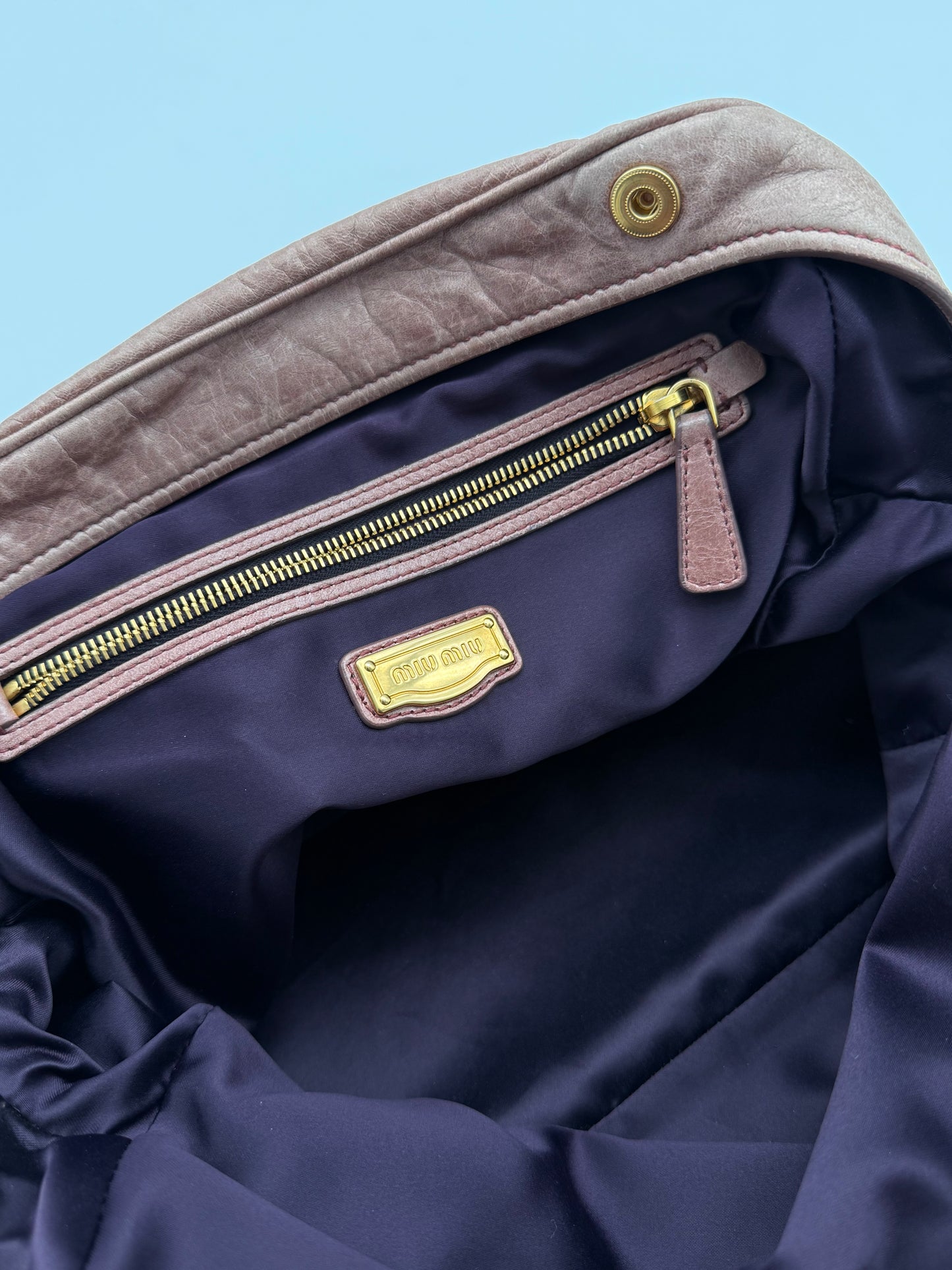 Miu Miu Leather Top Handle Bag