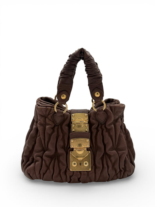 Miu Miu Matelassé Leather Handbag