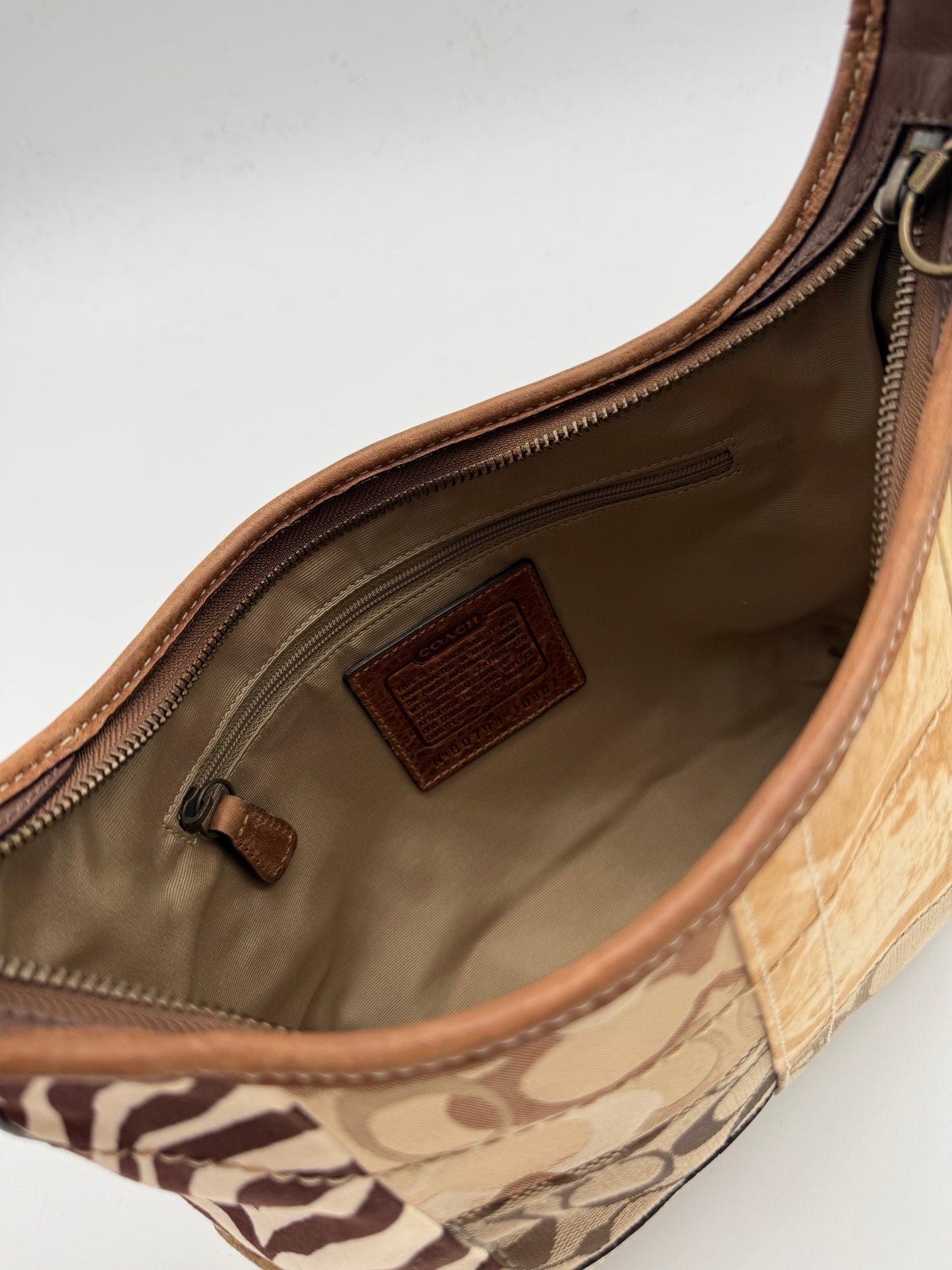 COACH PATCHWORK SIGNATURE SHOULDER BAG