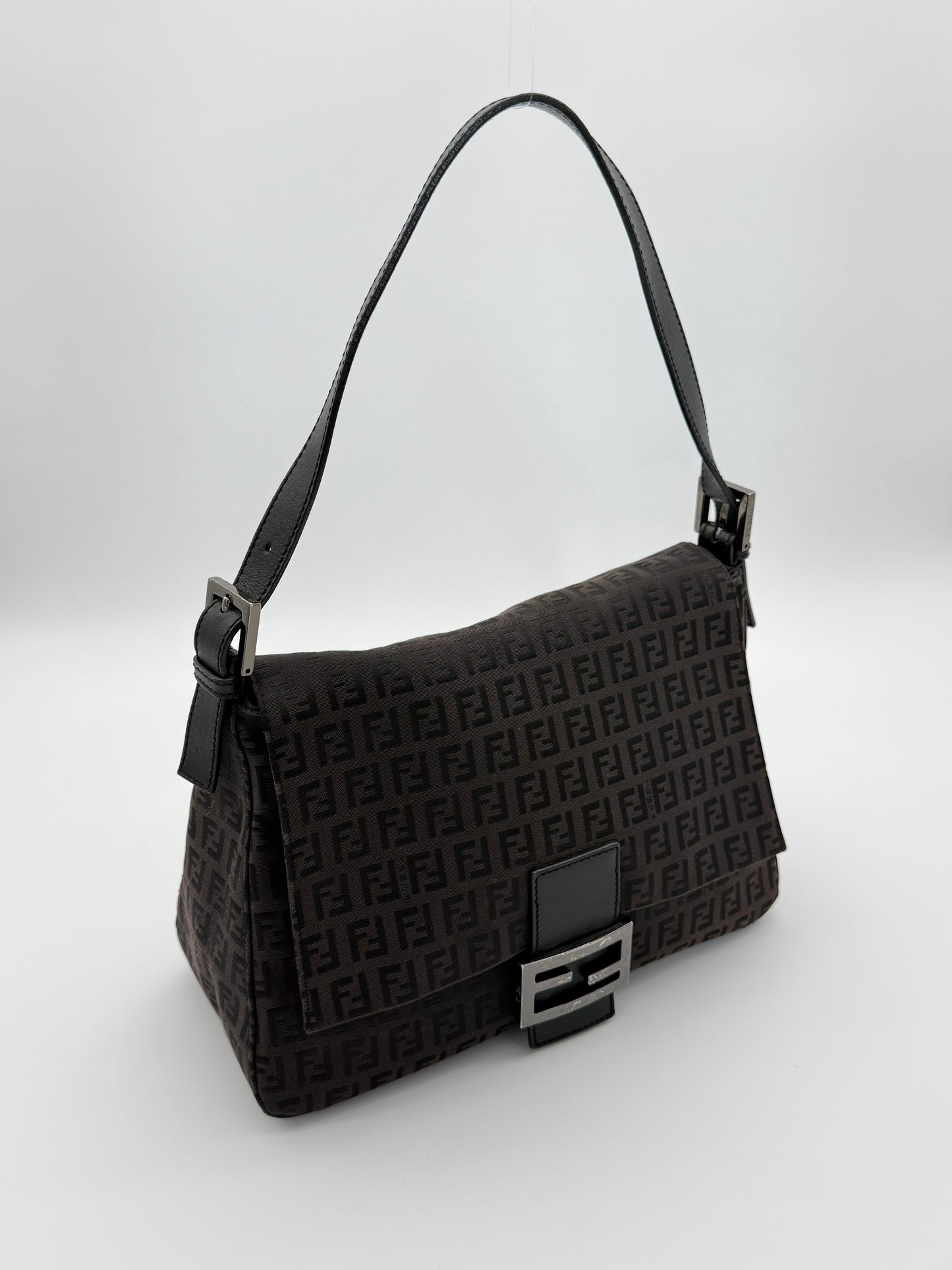 Fendi Mama Baguette Zucca Shoulder Bag