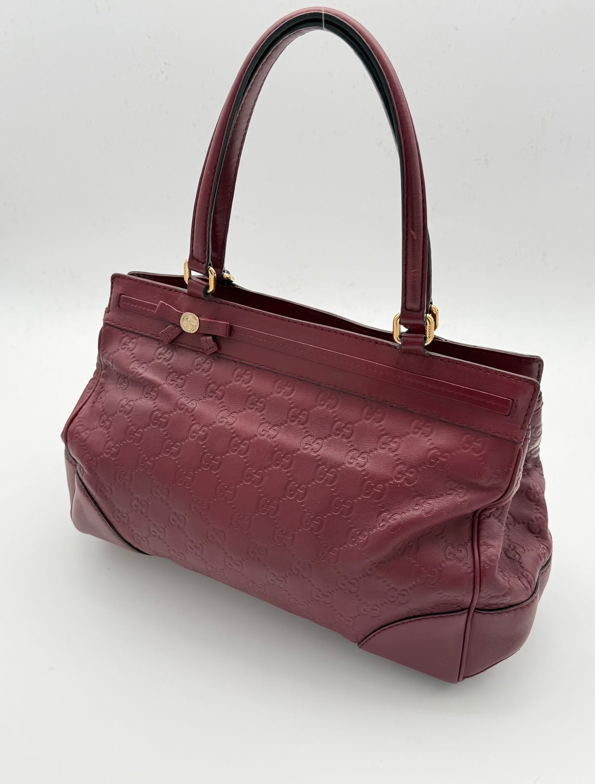 Gucci GG Embossed Leather Tote