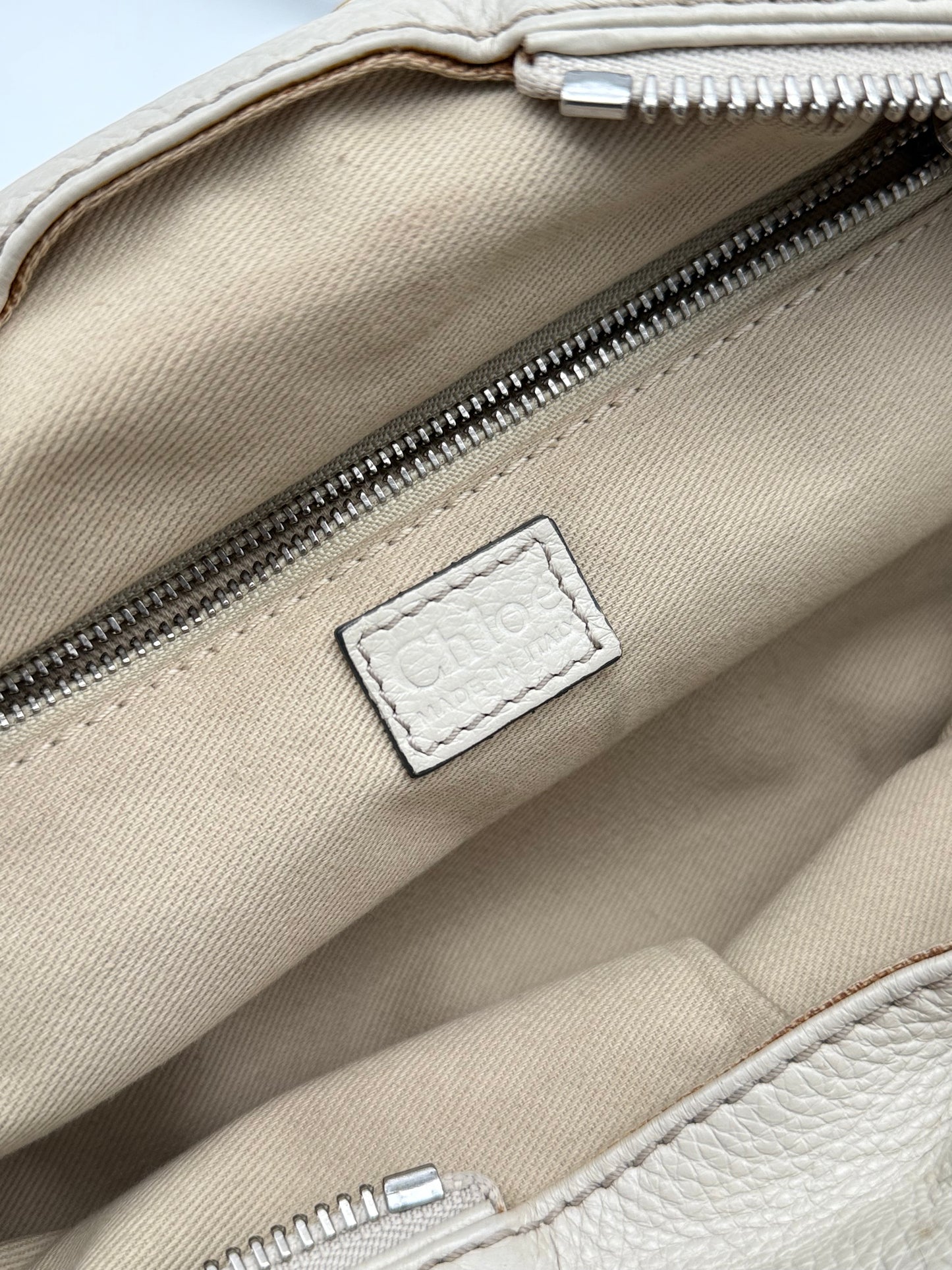 Chloé Paddington Leather Off-white handbag
