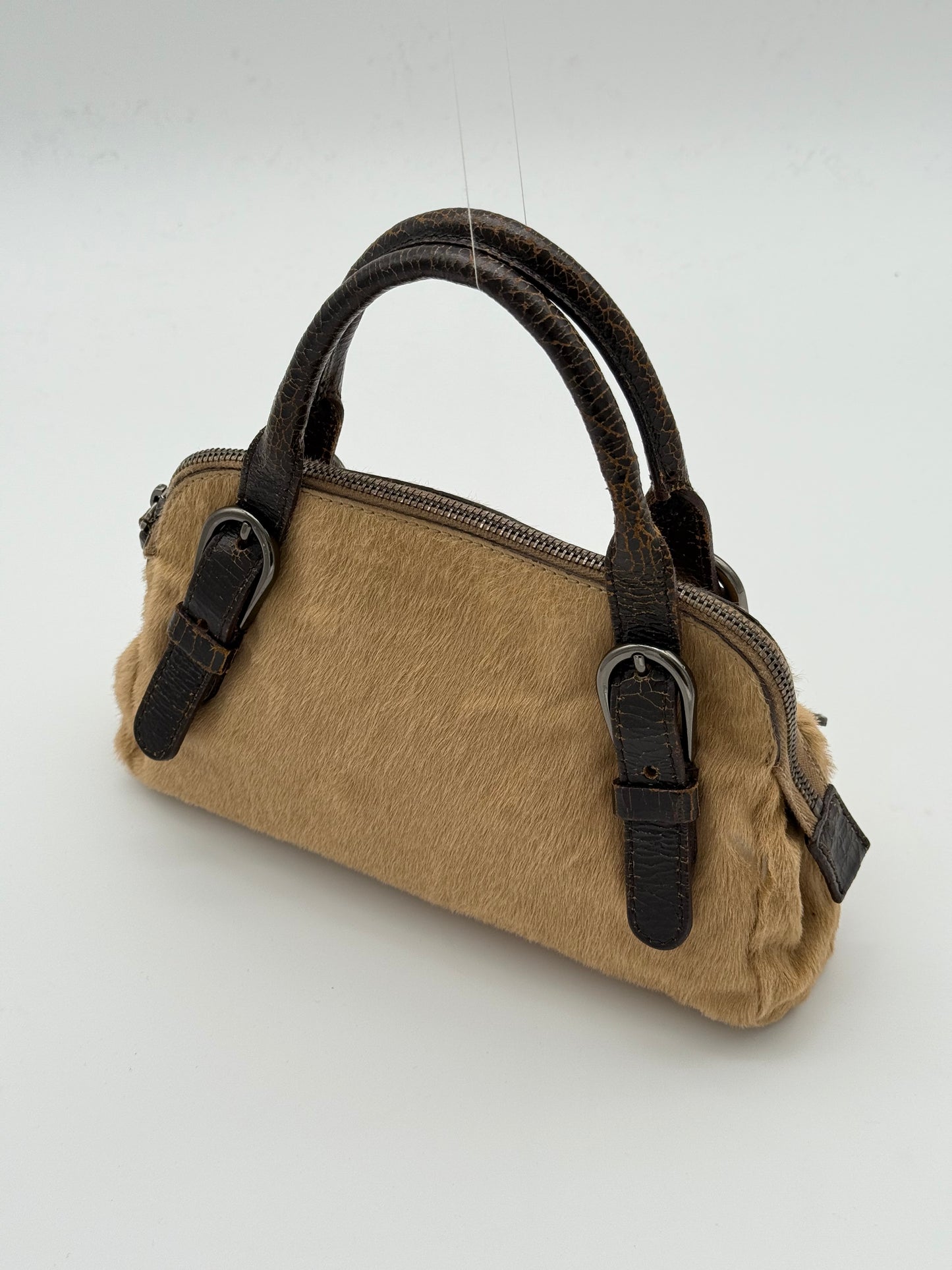 Miu Miu Brown Pony Hair Handbag