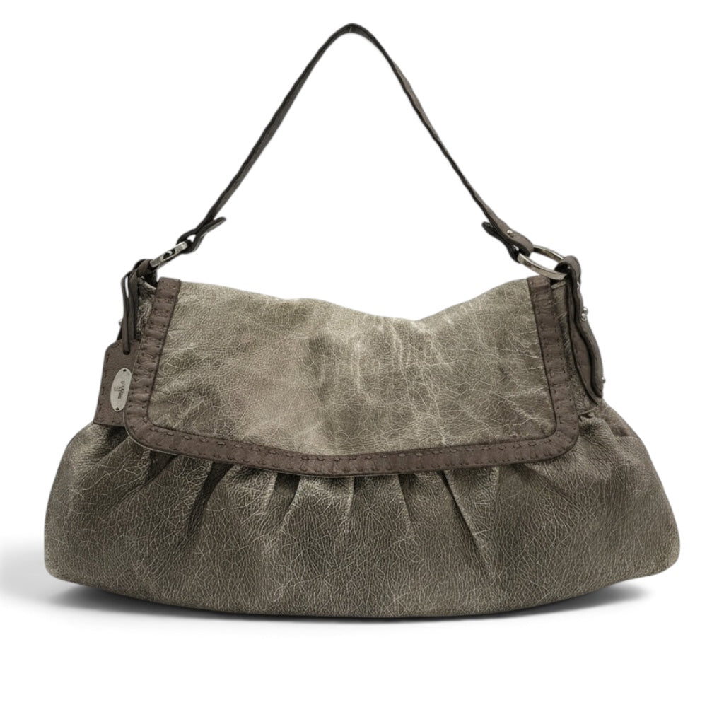 Fendi Selleria Distressed Leather Shoulder Bag