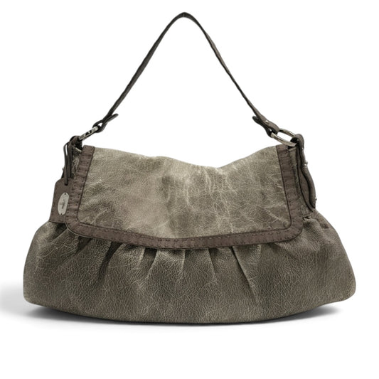Fendi Selleria Distressed Leather Shoulder Bag