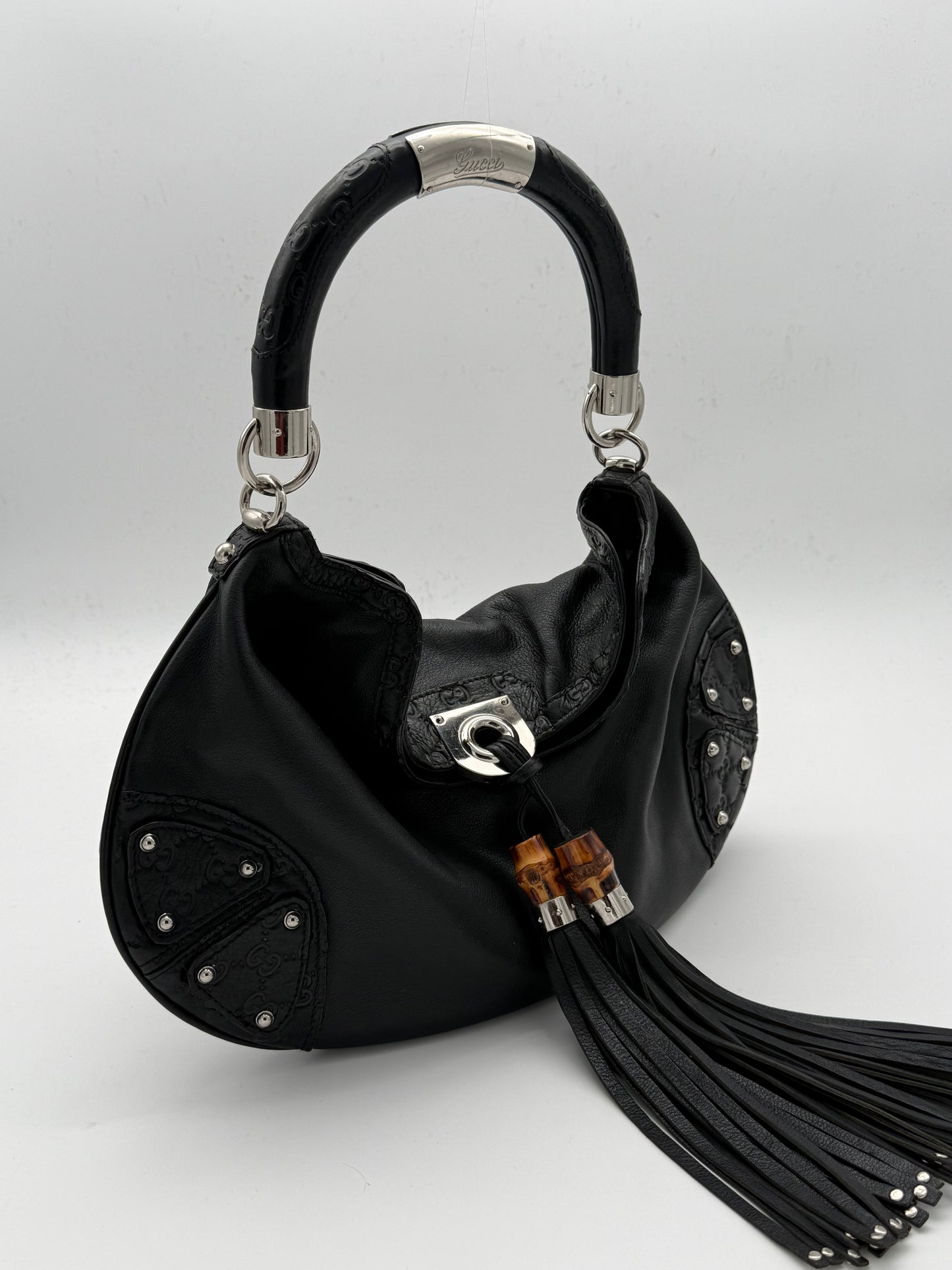 Gucci Indy Leather Hobo Bag