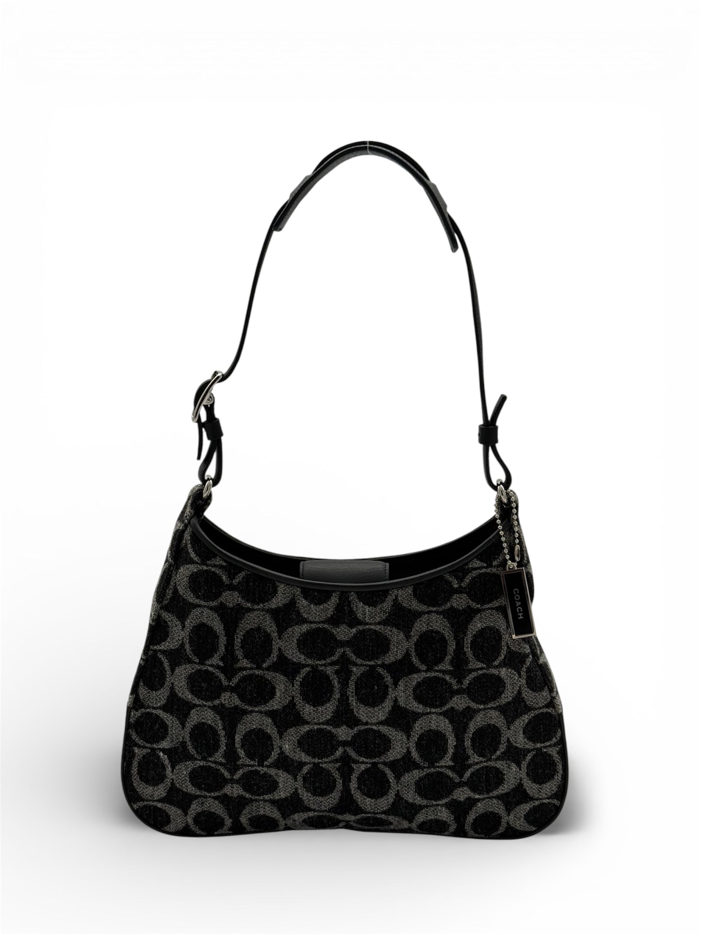 Coach Signature Wool Jacquard Shoulder Bag