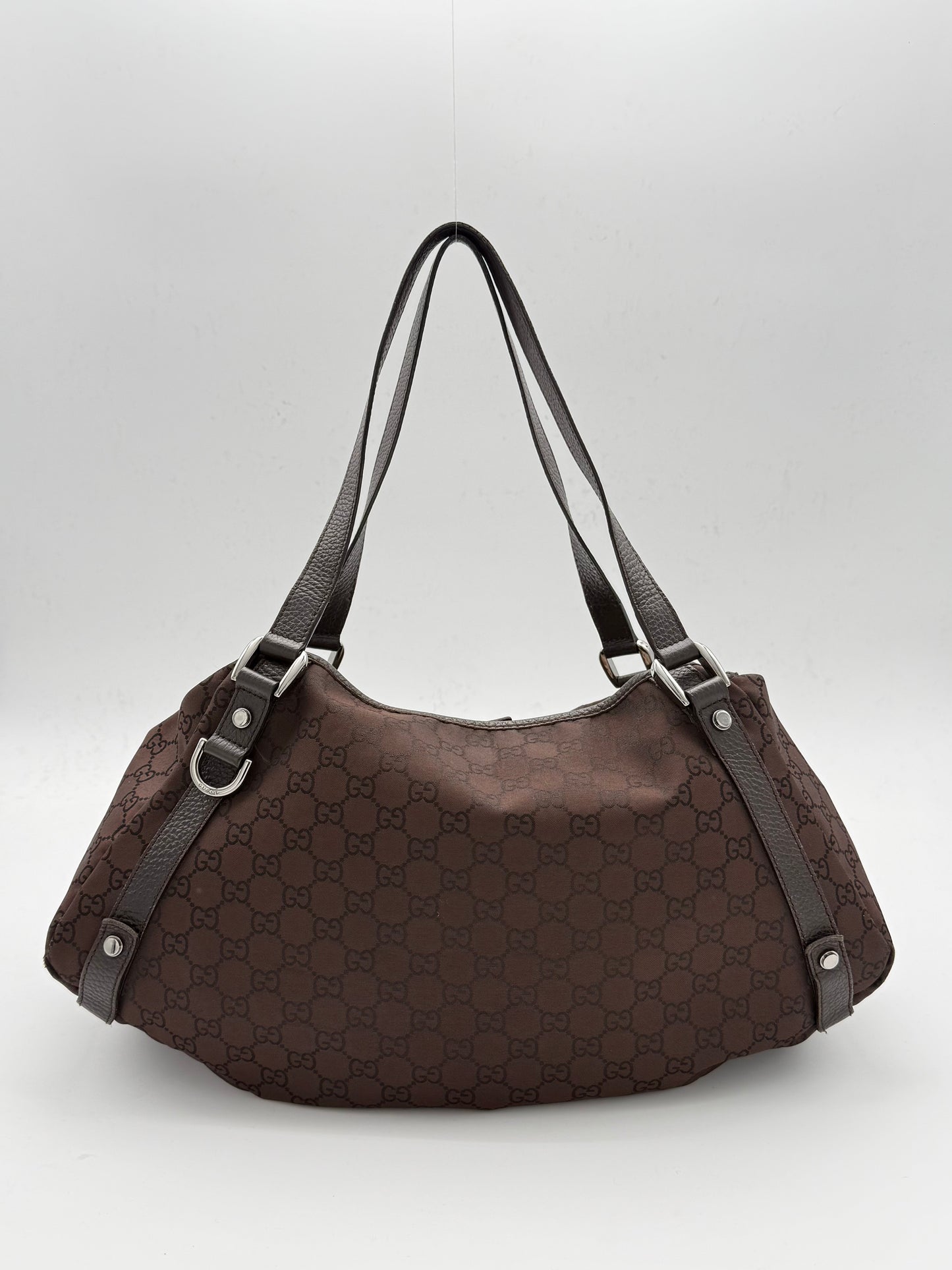 Gucci Abbey GG Monogram Canvas Shoulder Bag
