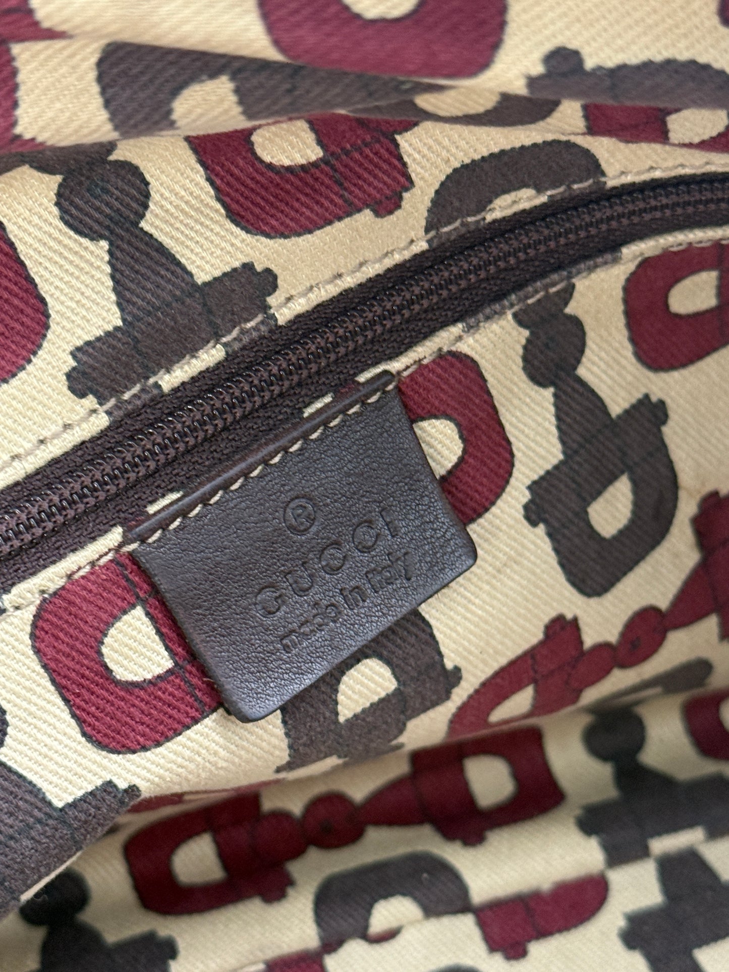 Gucci Princy Dark Burgundy GG Leather Bag