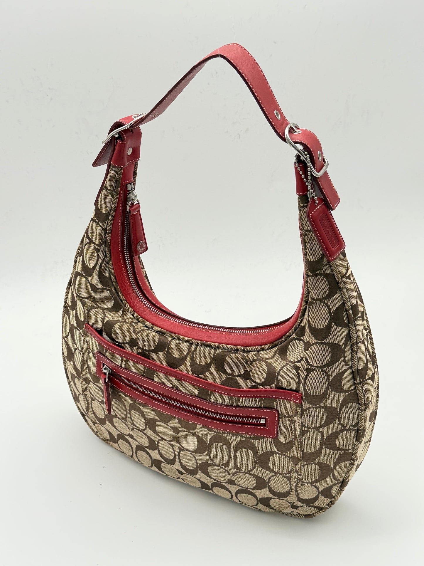 Coach Signature Hobo Shoulder Bag