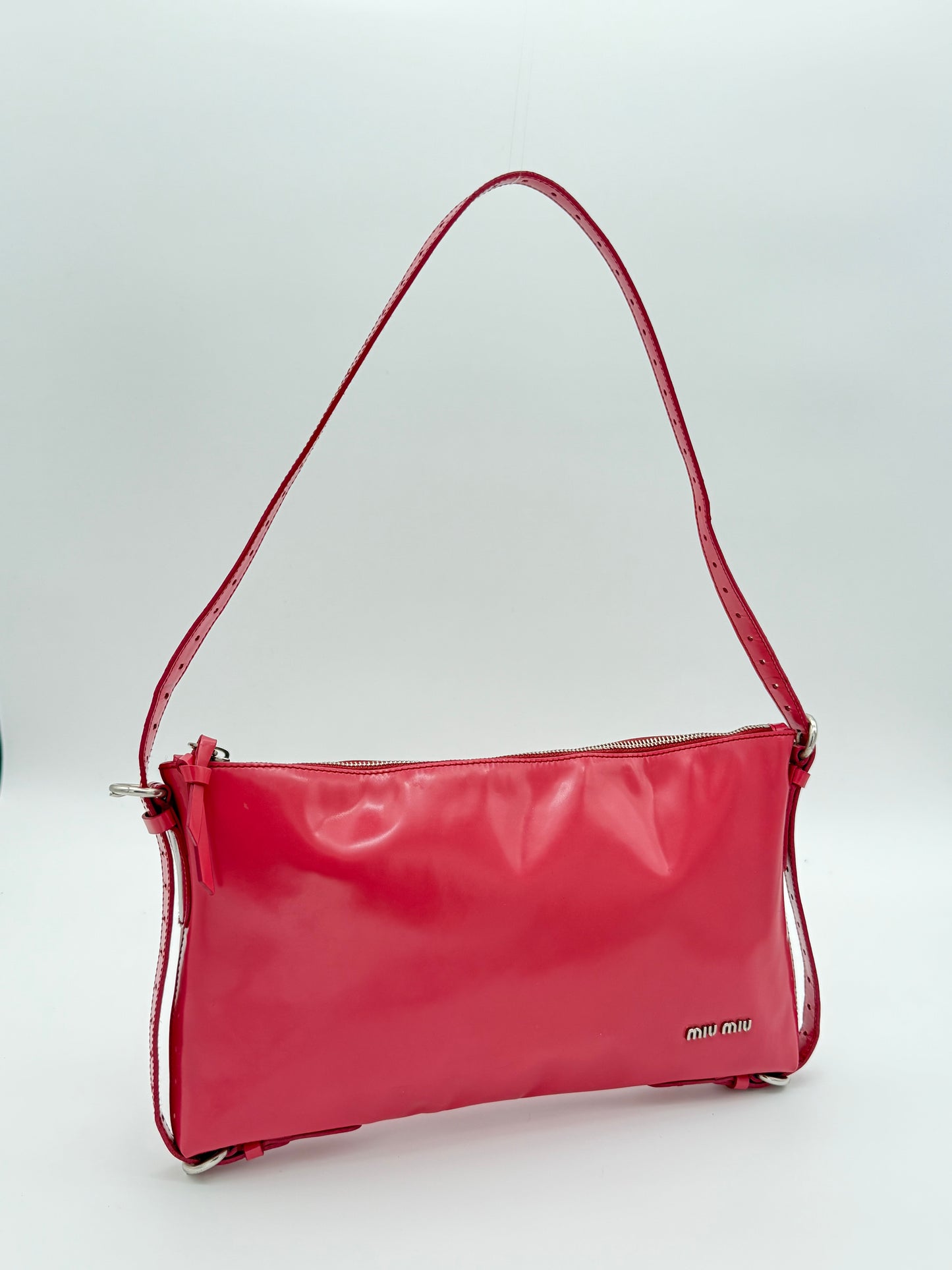 Miu Miu Pink Patent Leather Shoulder Bag