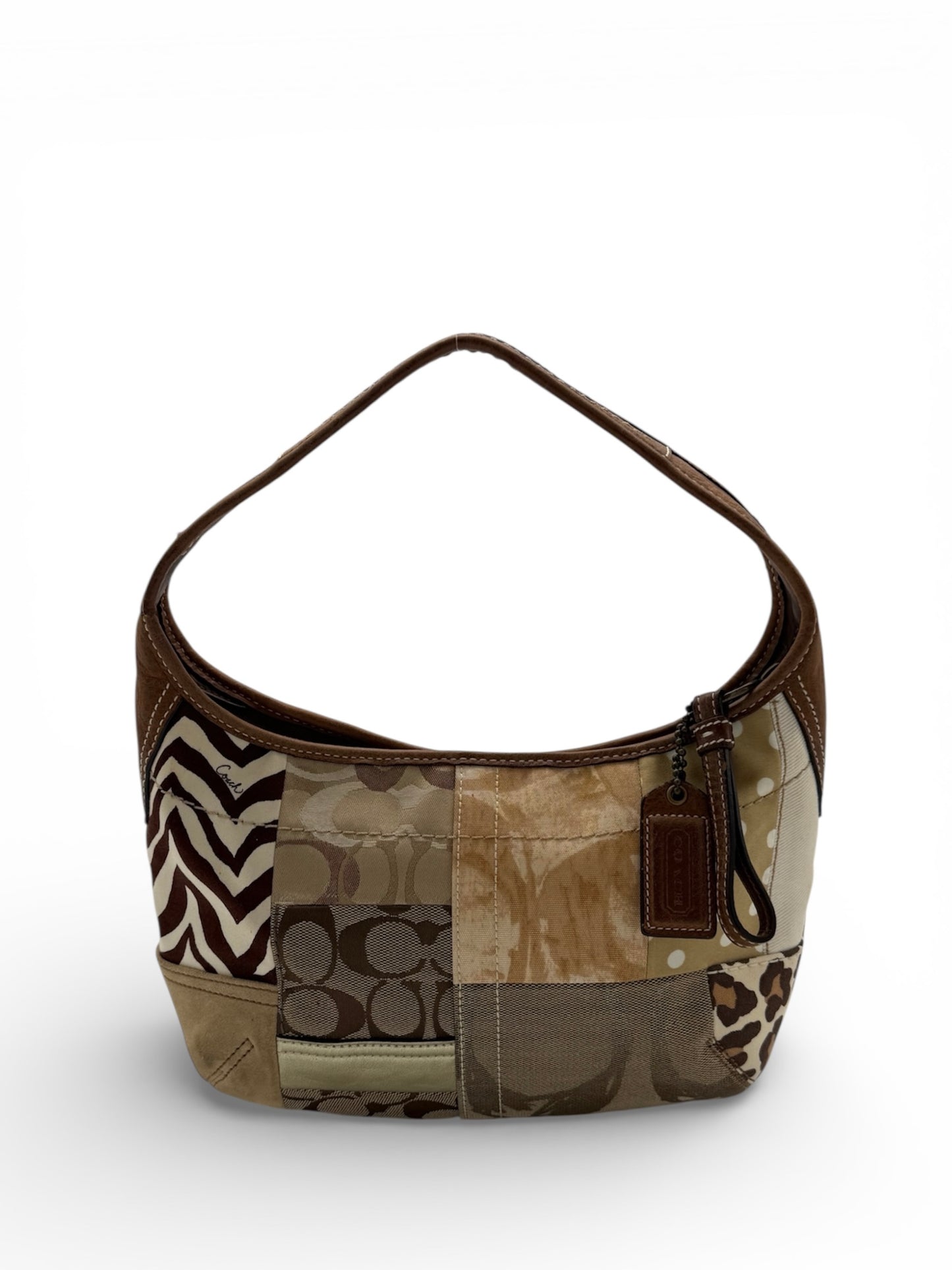 COACH PATCHWORK SIGNATURE SHOULDER BAG