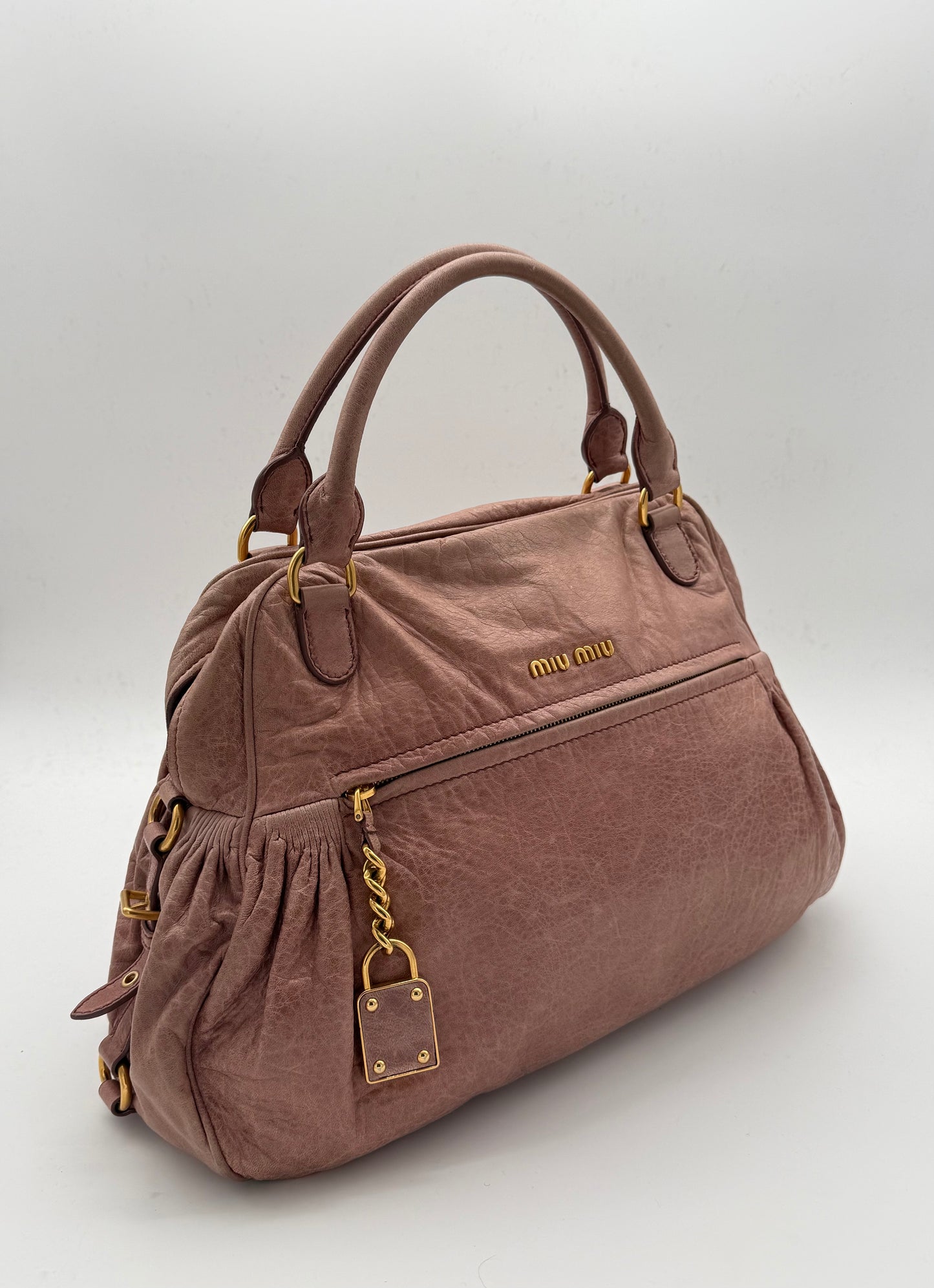 Miu Miu Leather Top Handle Bag