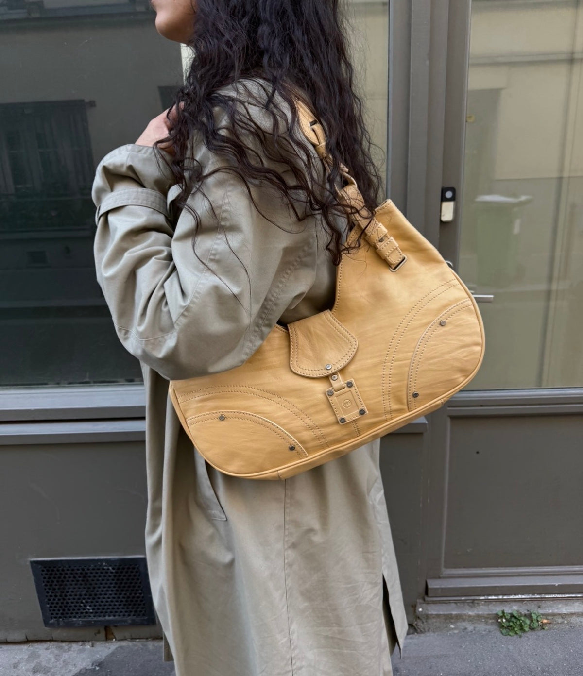 Balenciaga Butter Yellow Shoulder Bag