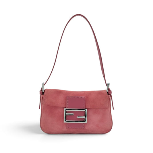 Fendi Baguette Pink Suede