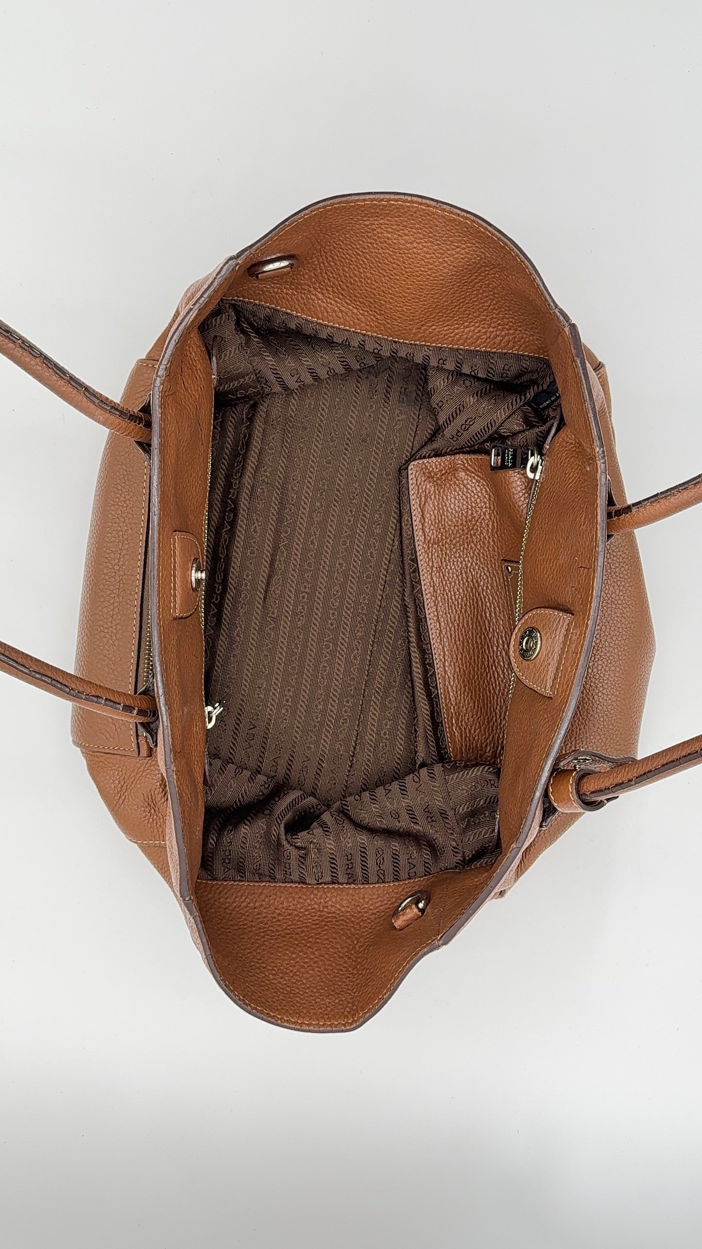 Prada Brown Leather Tote Bag