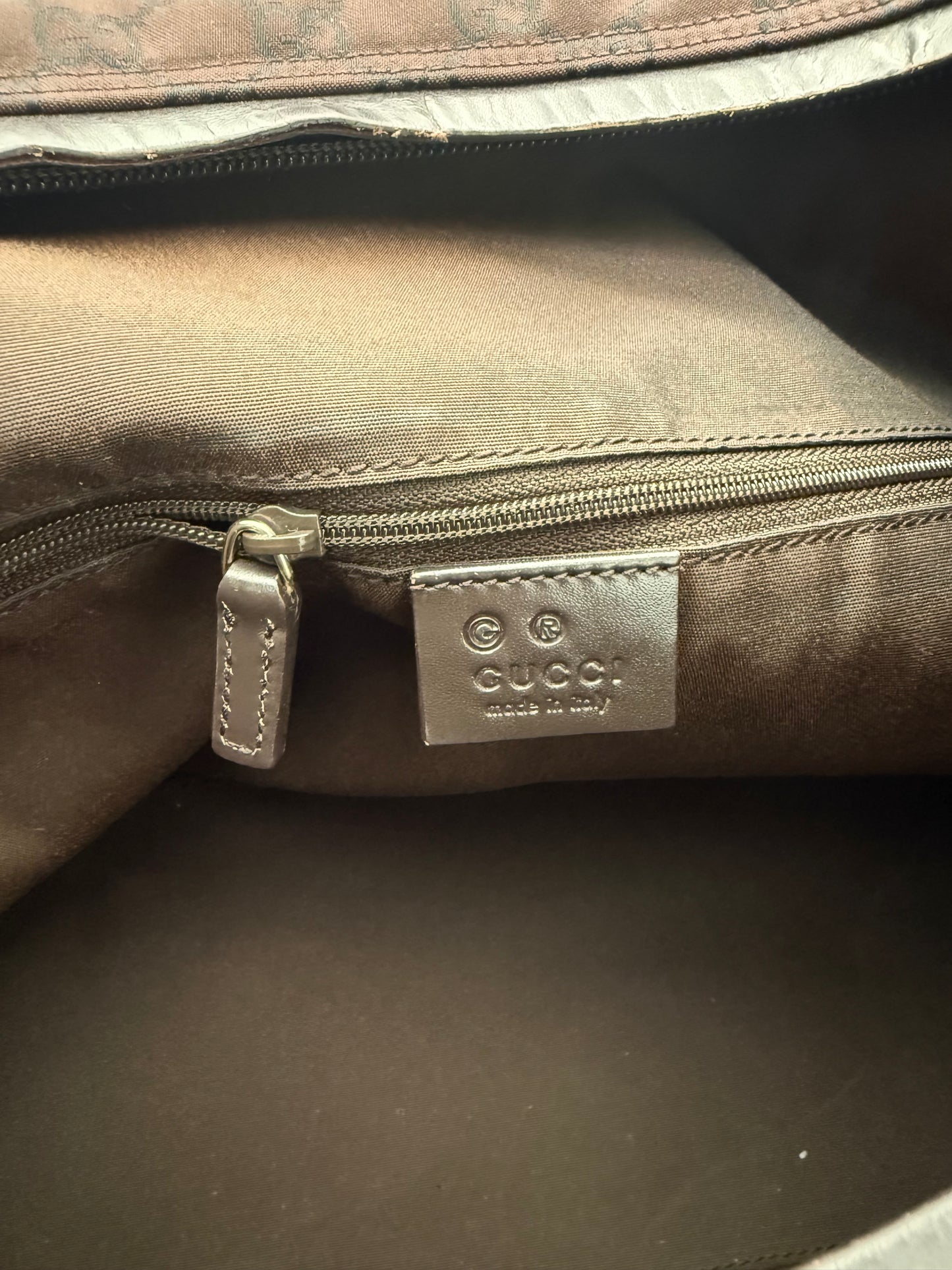 Gucci GG Monogram Hobo Bag Brown
