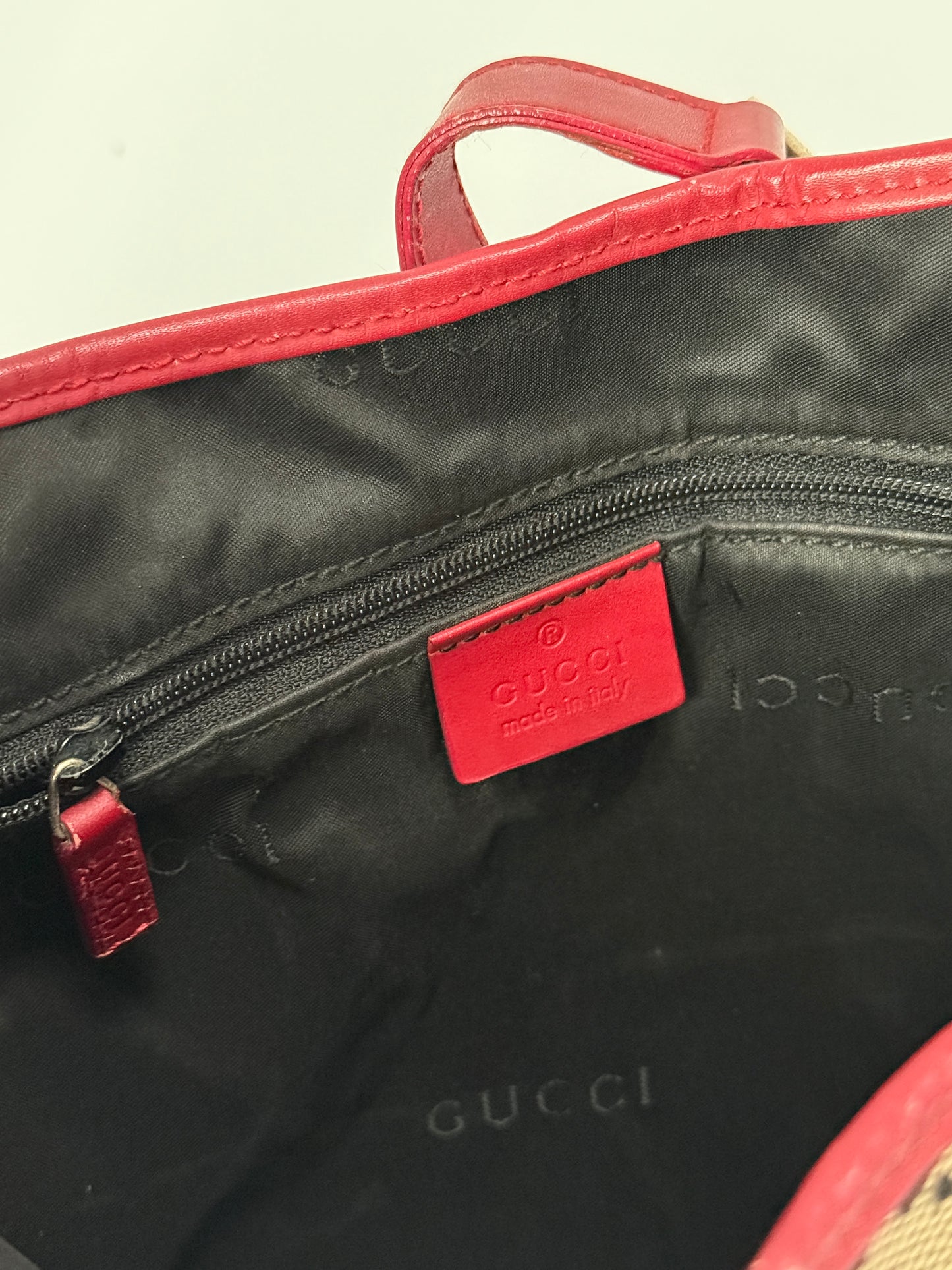 Gucci Jackie Red Leather Shoulder Bag