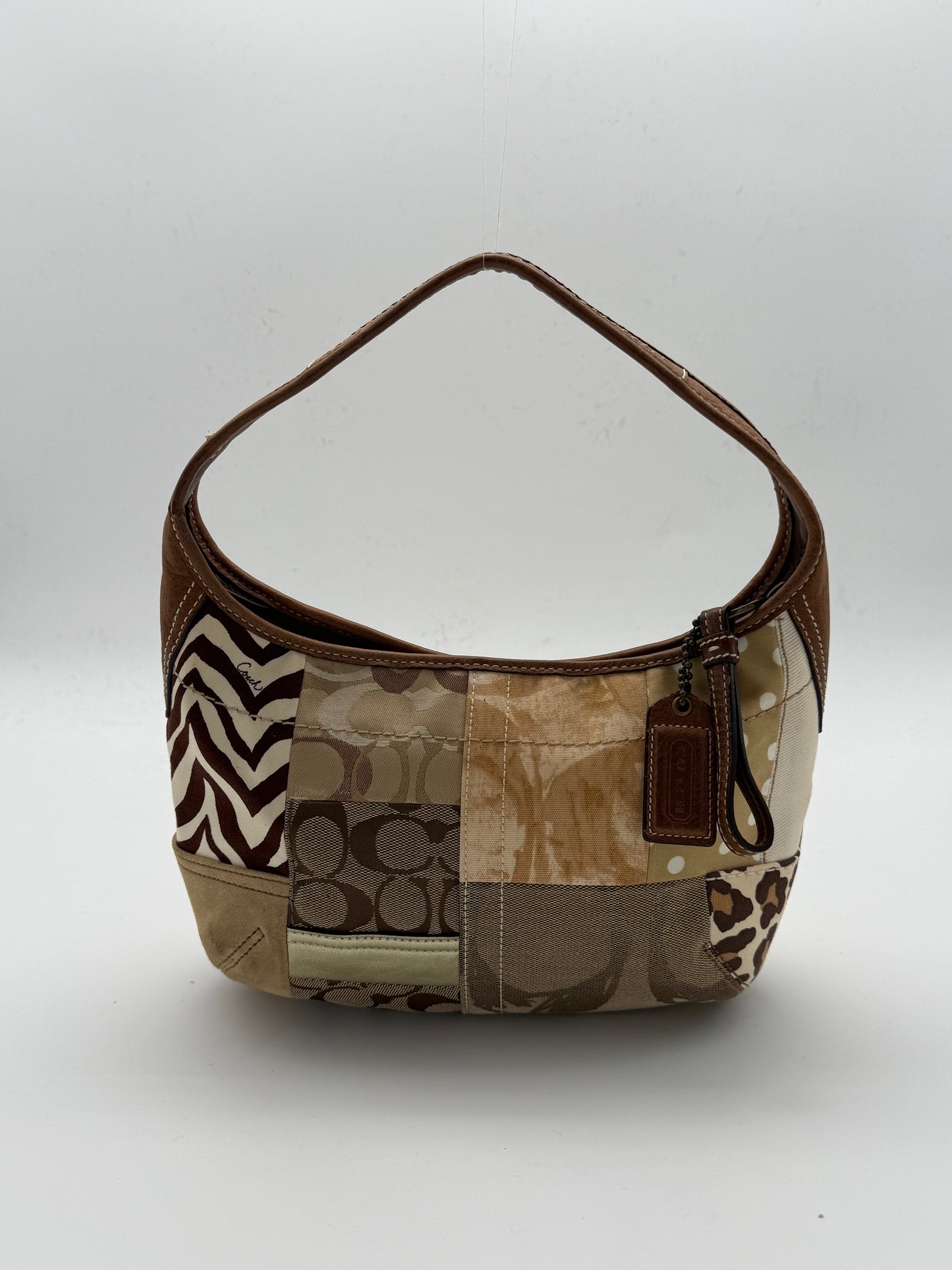 COACH PATCHWORK SIGNATURE SHOULDER BAG