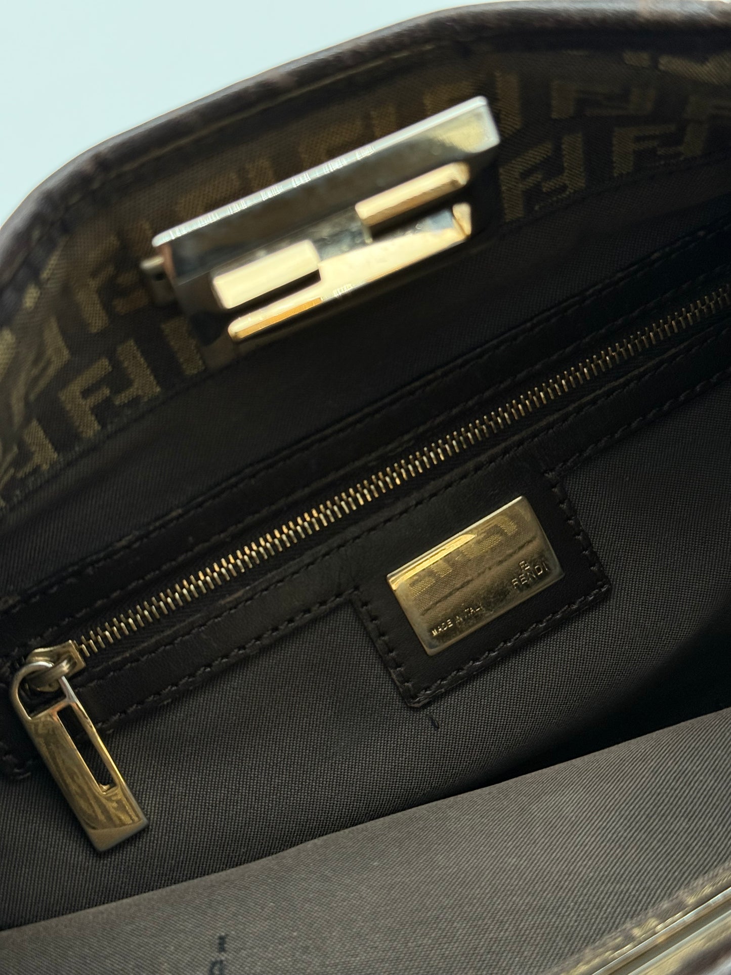 Fendi FF Canvas Shoulder Bag