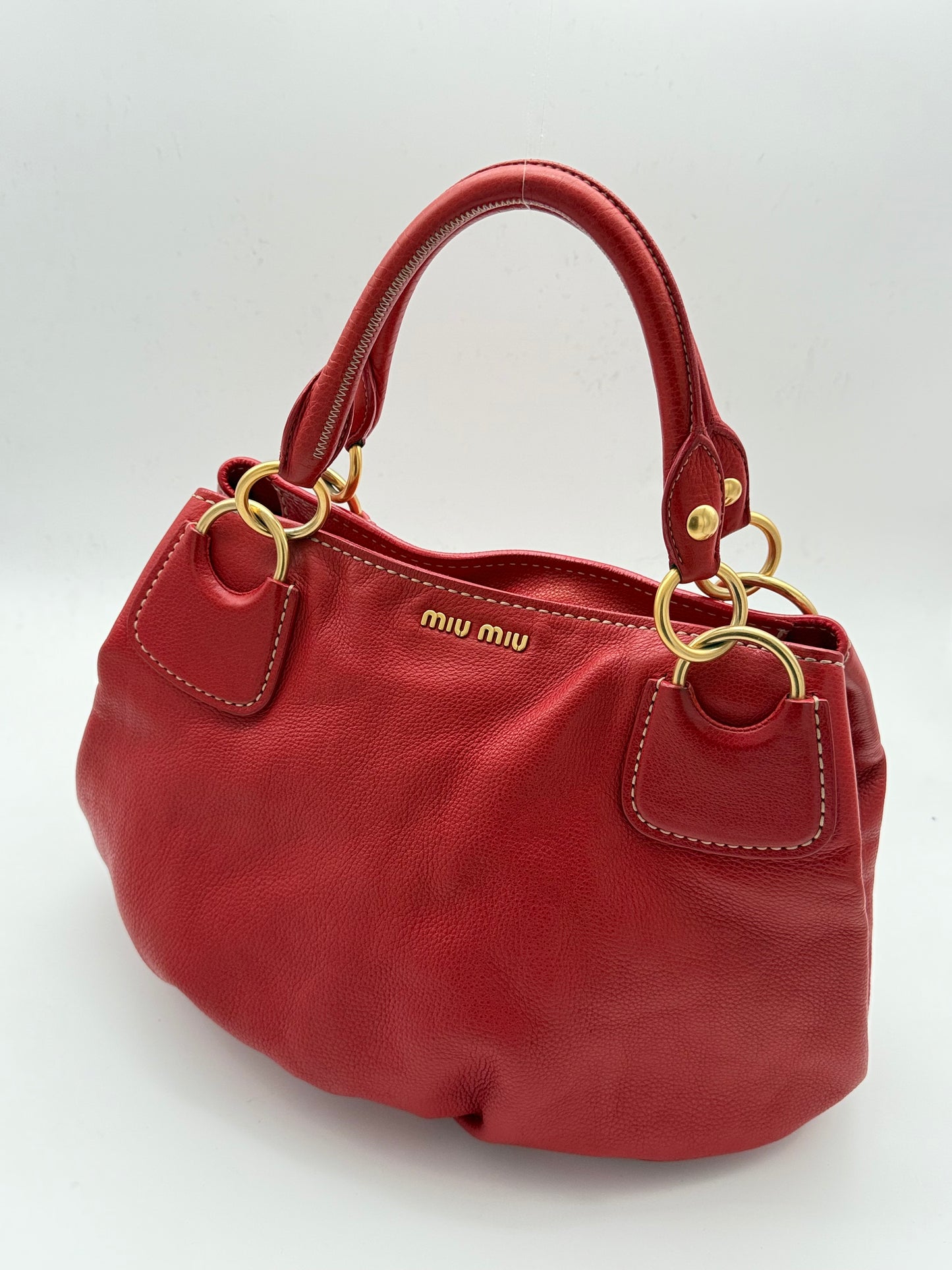 Miu Miu Vitello Lux Bauletto Tote