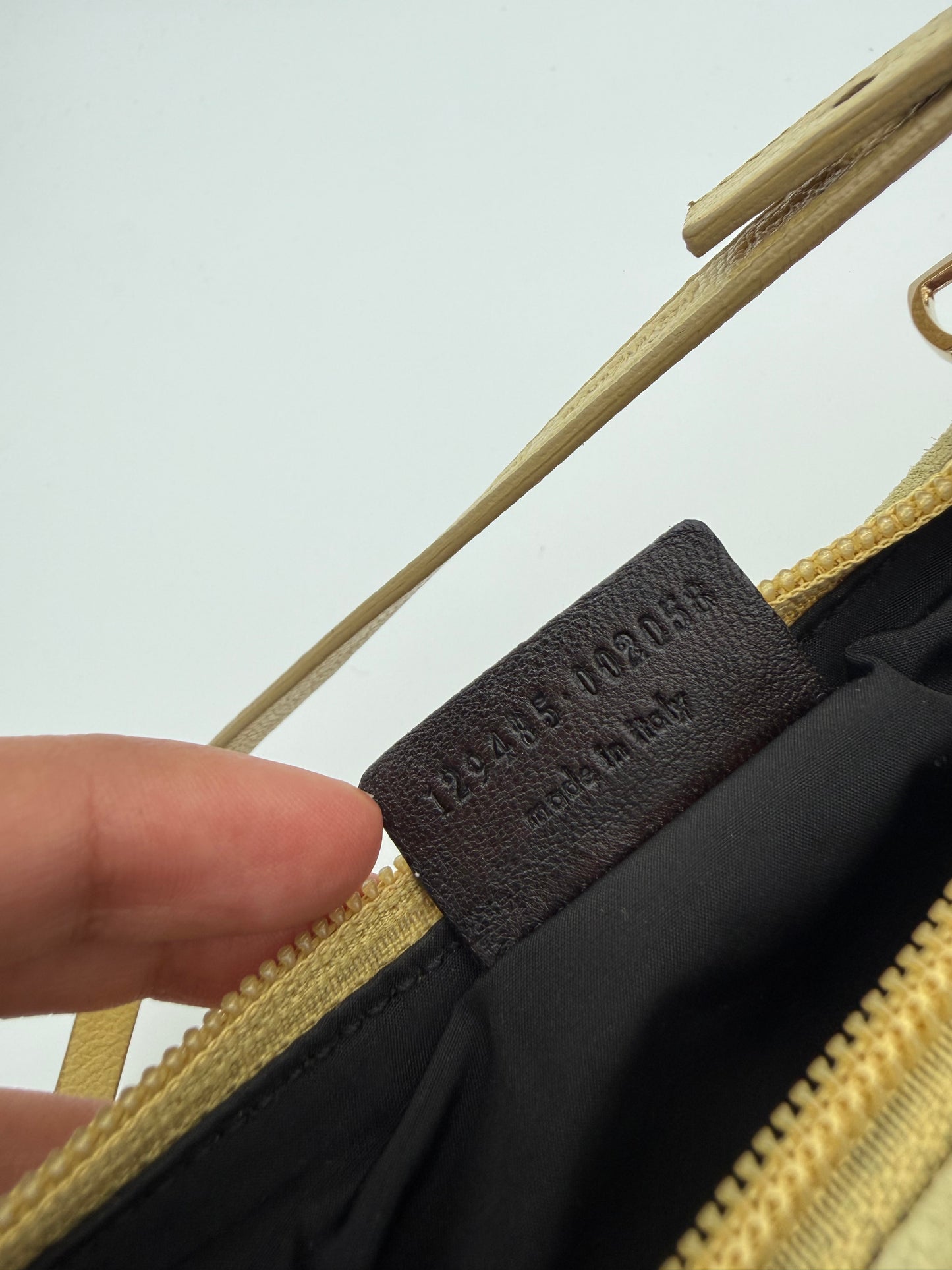 Yves Saint Laurent St Tropez Yellow Suede Ruffle Shoulder Bag