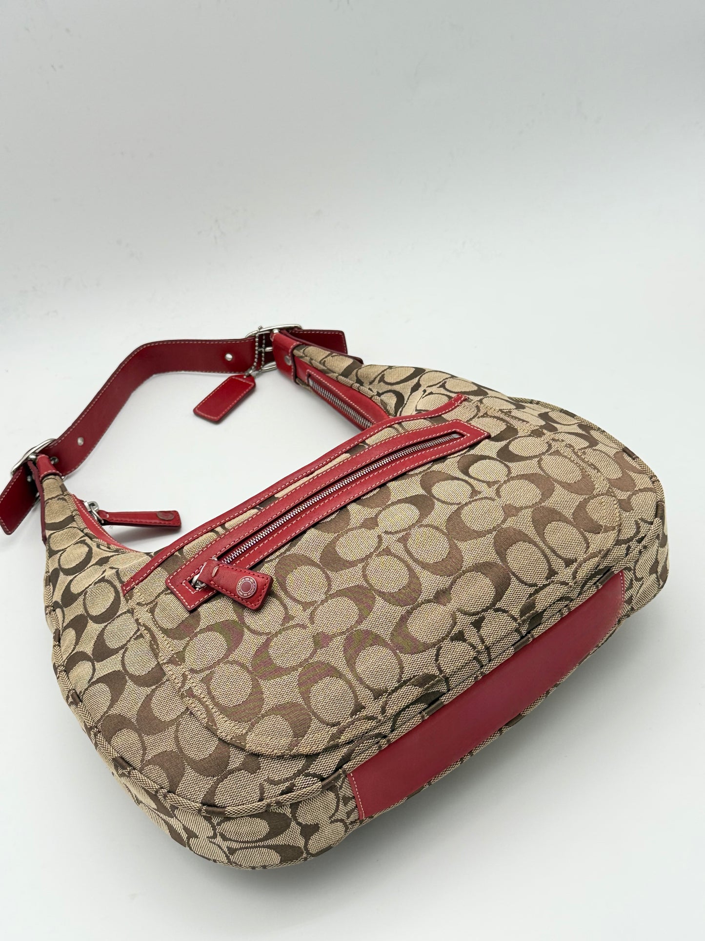 Coach Signature Hobo Shoulder Bag