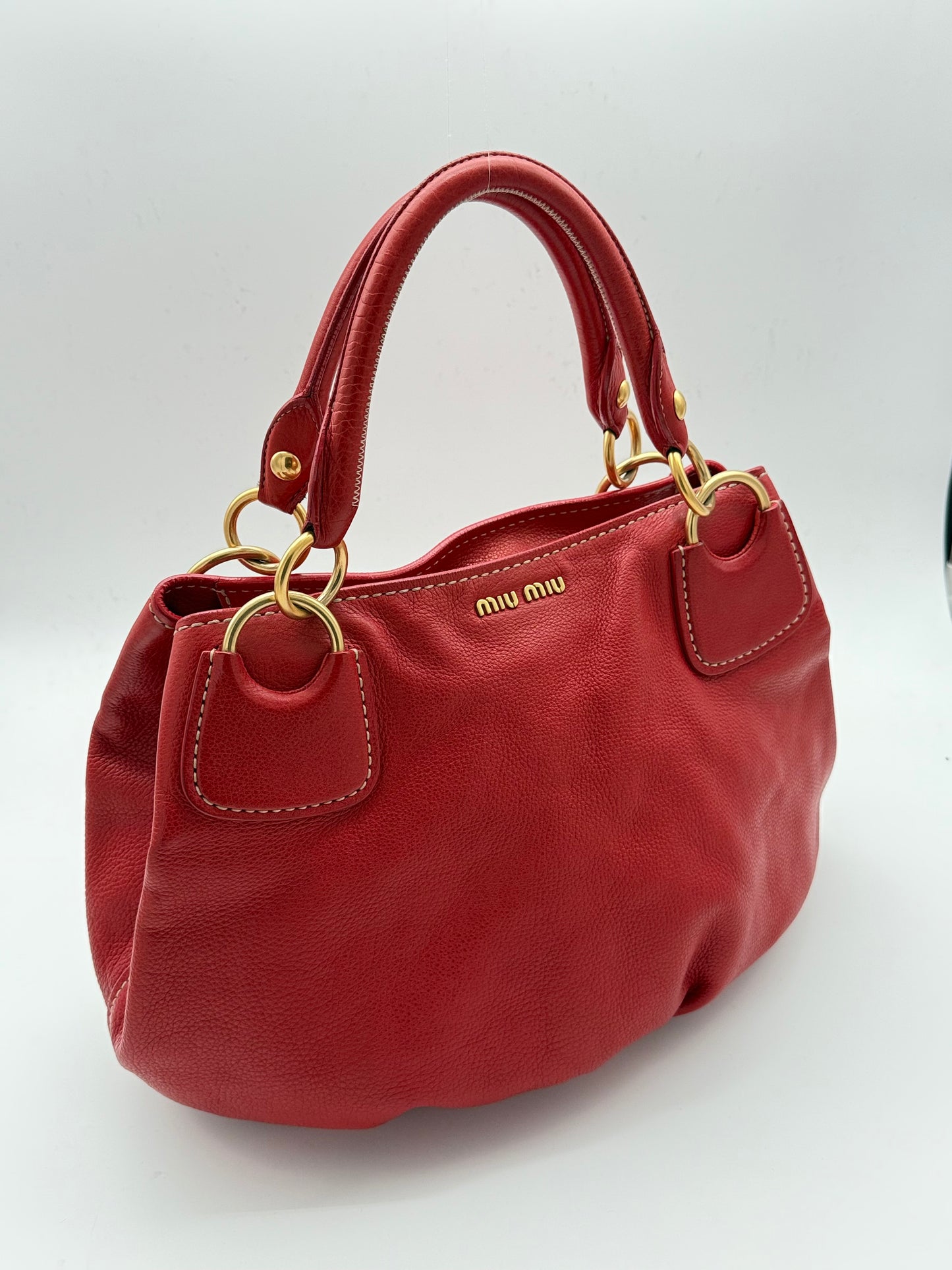 Miu Miu Vitello Lux Bauletto Tote