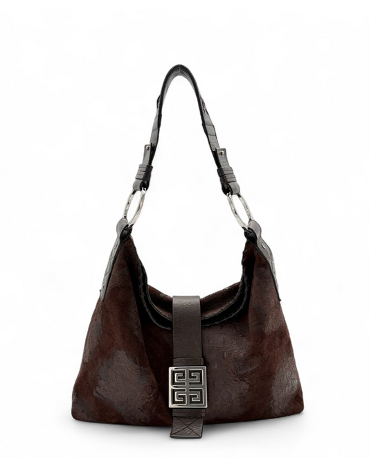 Givenchy burgundy Suede Shoulder Bag