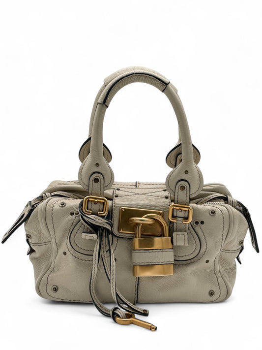 Chloé Paddington Leather Off-white handbag