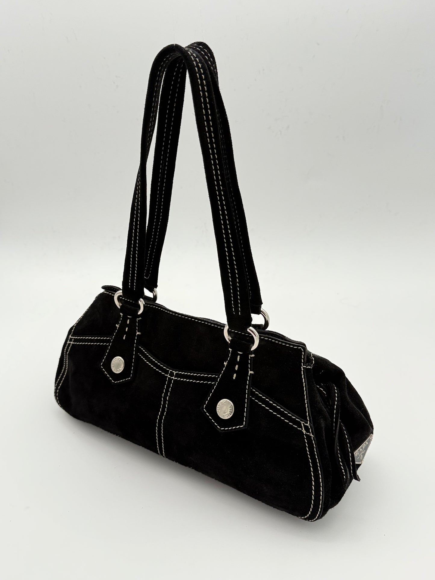 Prada Suede Shoulder Bag