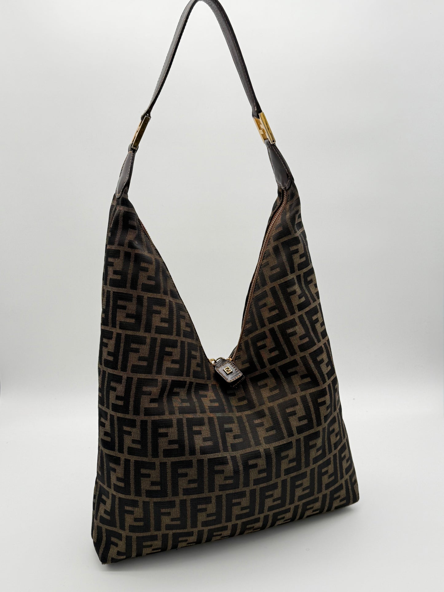 Fendi Vintage FF Monogram V Hobo Bag