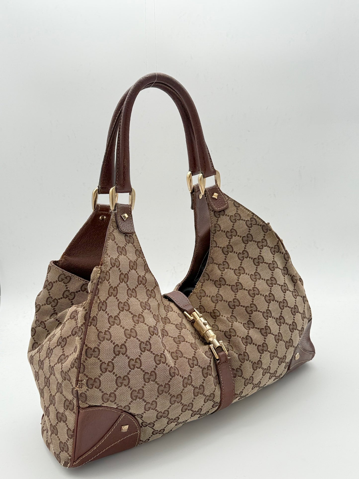 Gucci Monogram Canvas Shoulder Bag