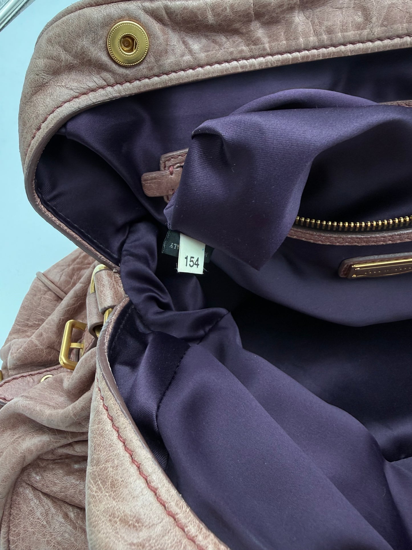 Miu Miu Leather Top Handle Bag