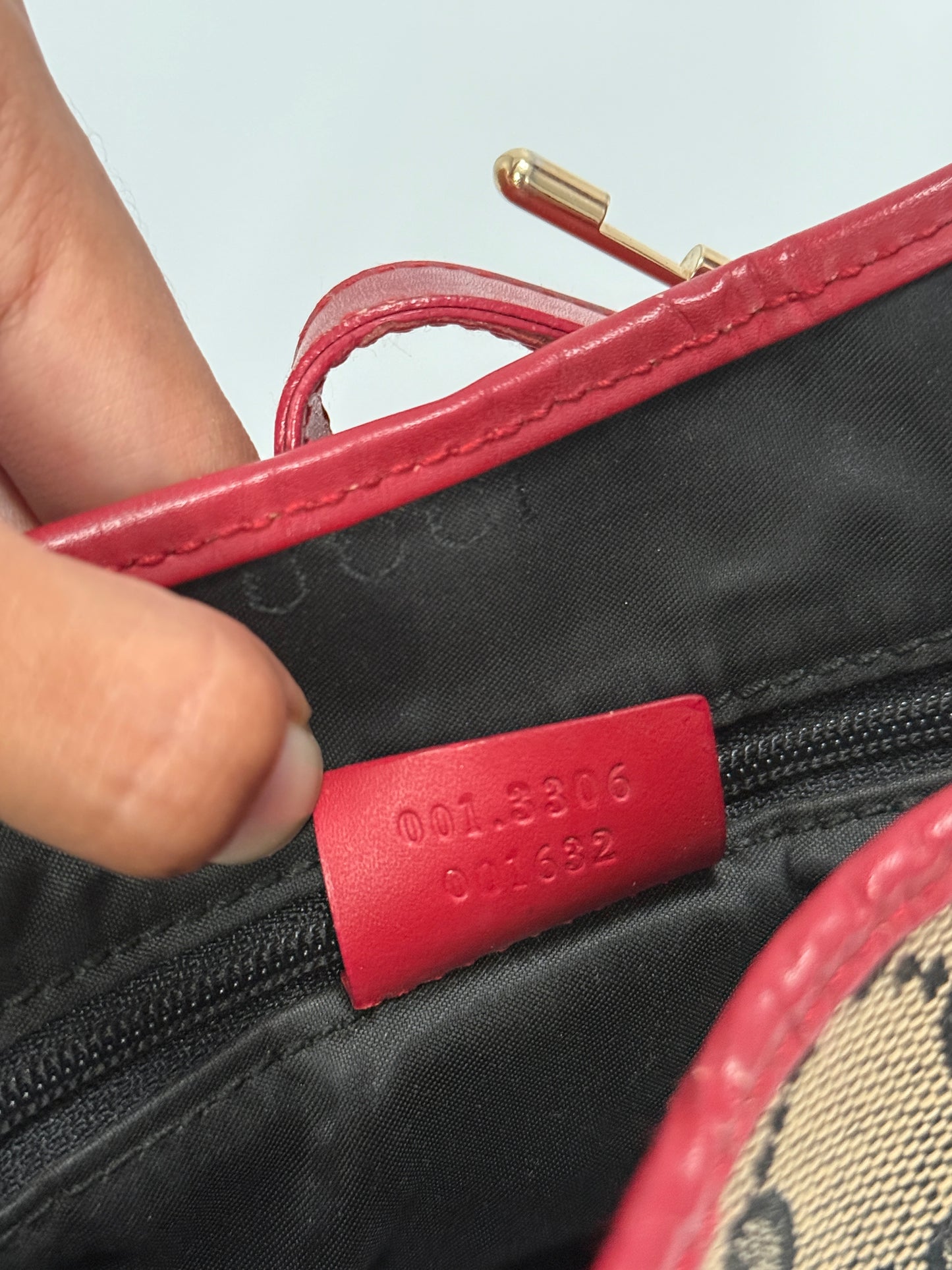 Gucci Jackie Red Leather Shoulder Bag