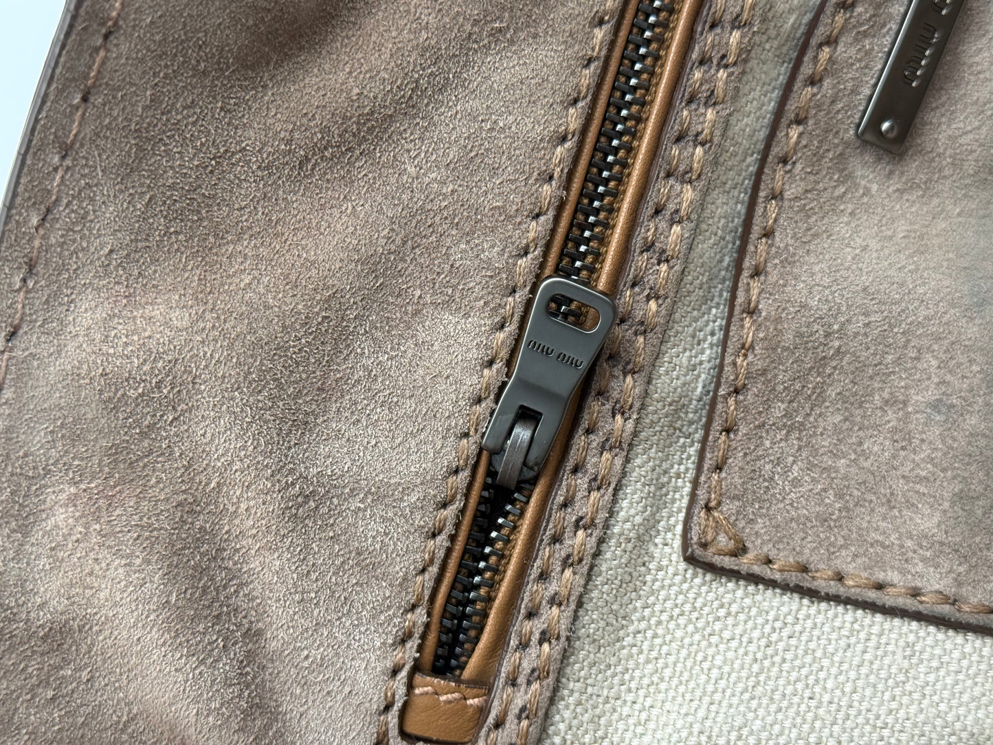 Miu Miu Vintage Montana Calf Leather Tote Bag
