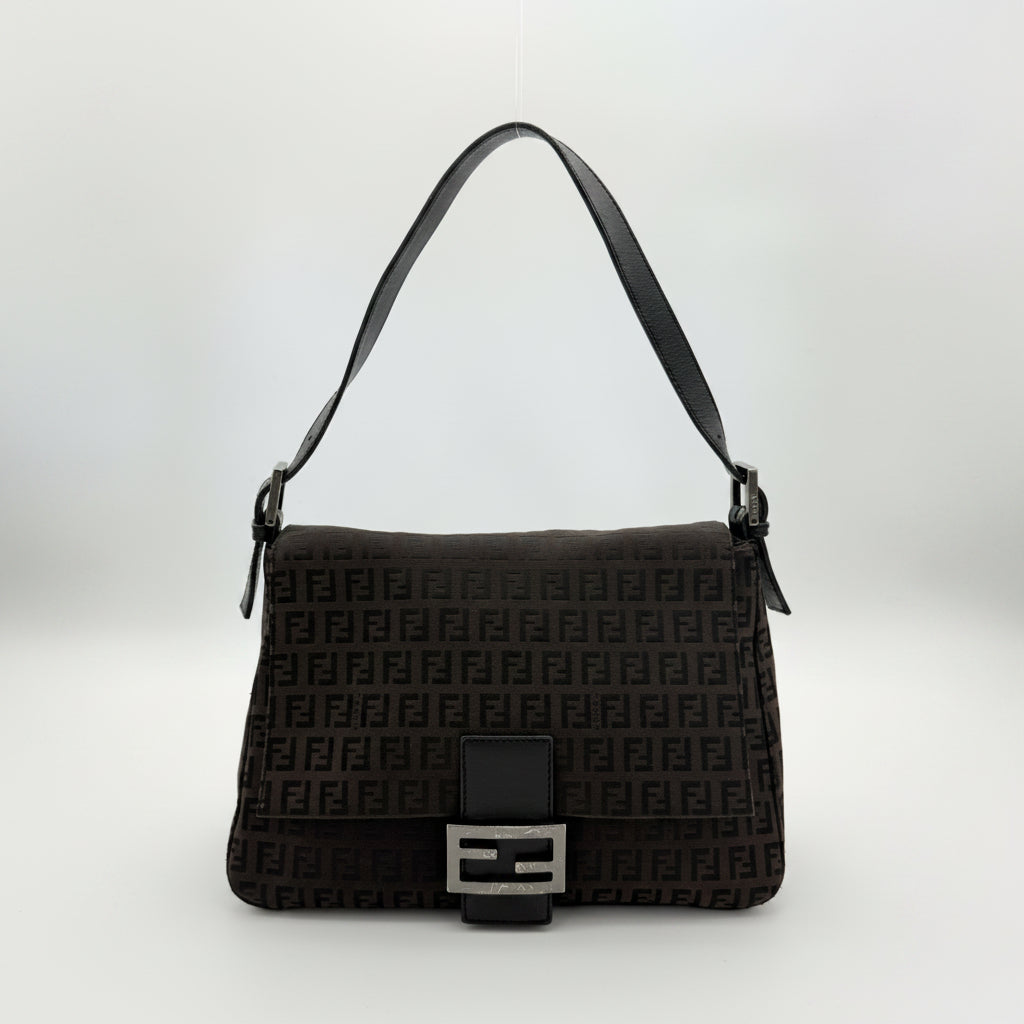 Fendi Mama Baguette Zucca Shoulder Bag