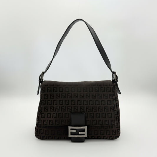 Fendi Mama Baguette Zucca Shoulder Bag