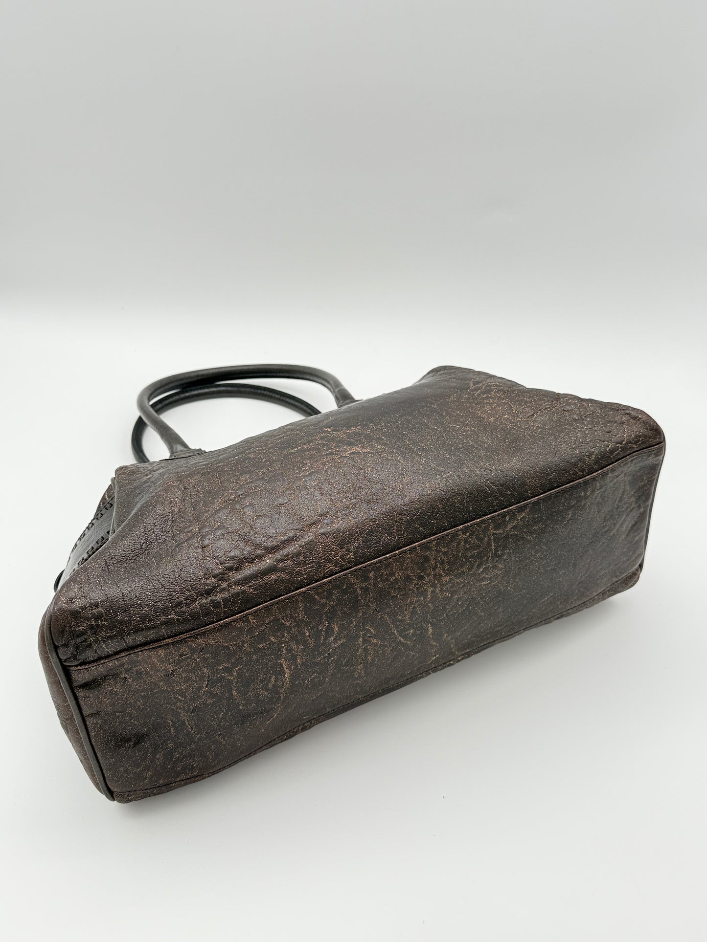 Fendi Metallic Brown Leather Bag
